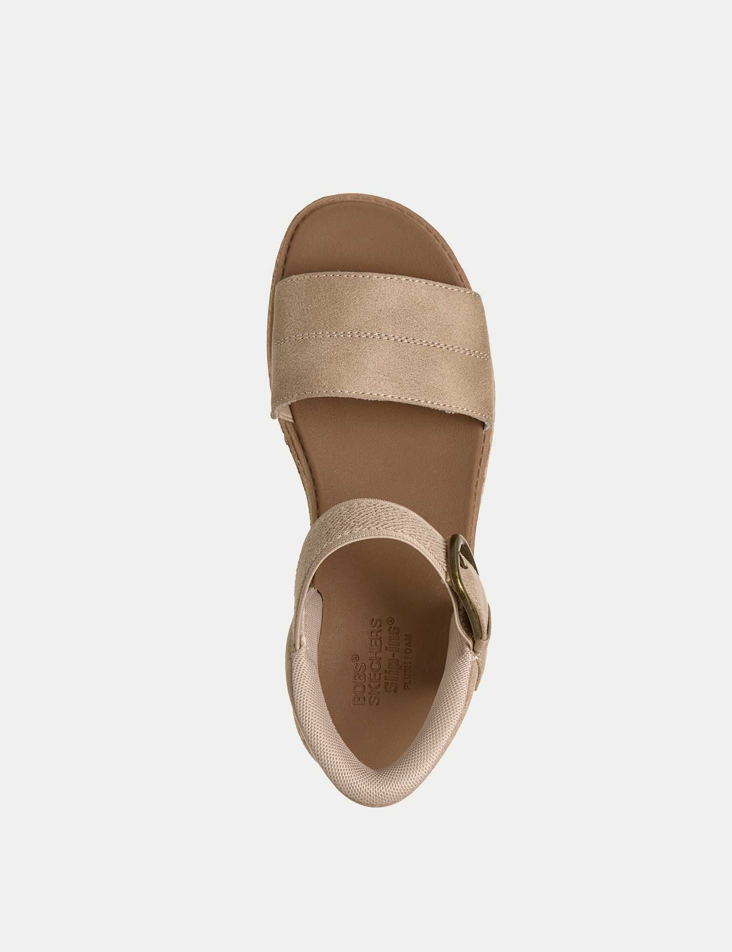 Skechers BOBS Sun Vibe Be Corky Flatform Sandals Natural