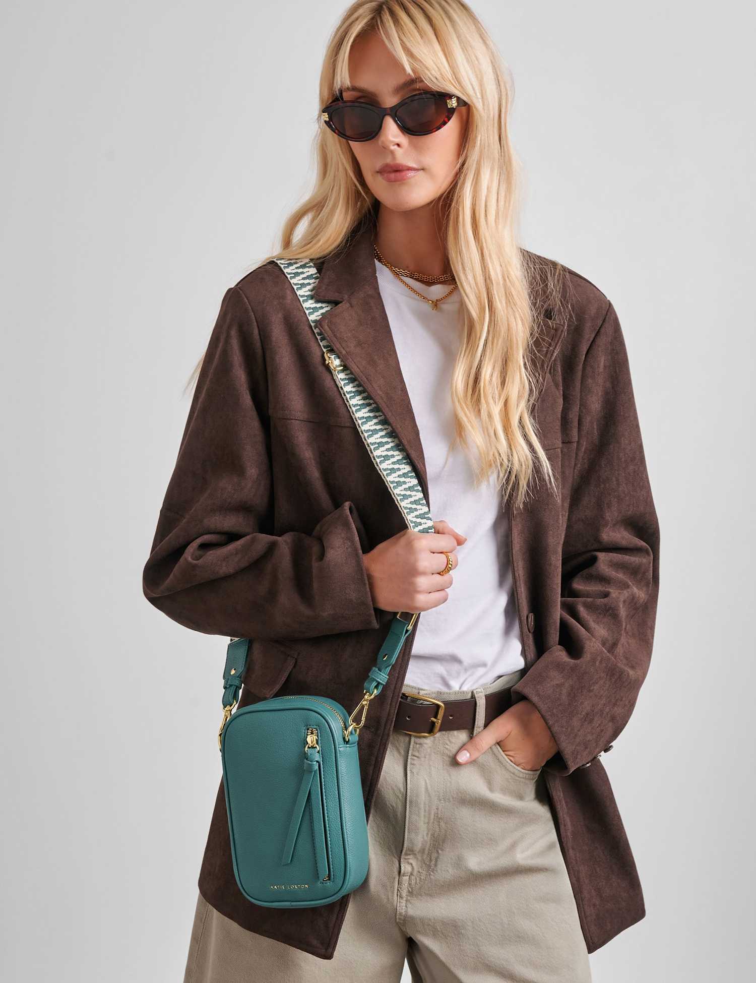 Katie Loxton Cross Body Bag Teal
