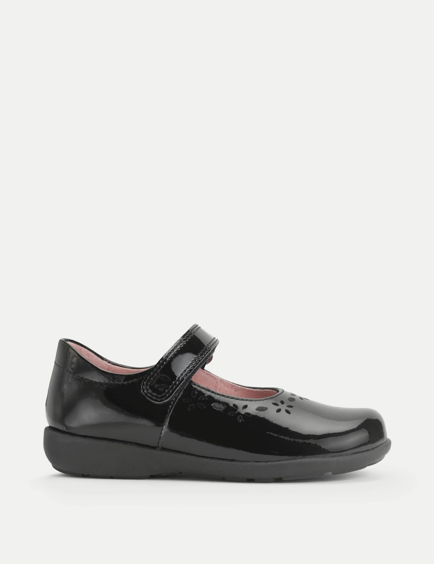Start-Rite Kids' Patent Leather Riptape School Shoes (6 Small - 1 1/2 Large) Black