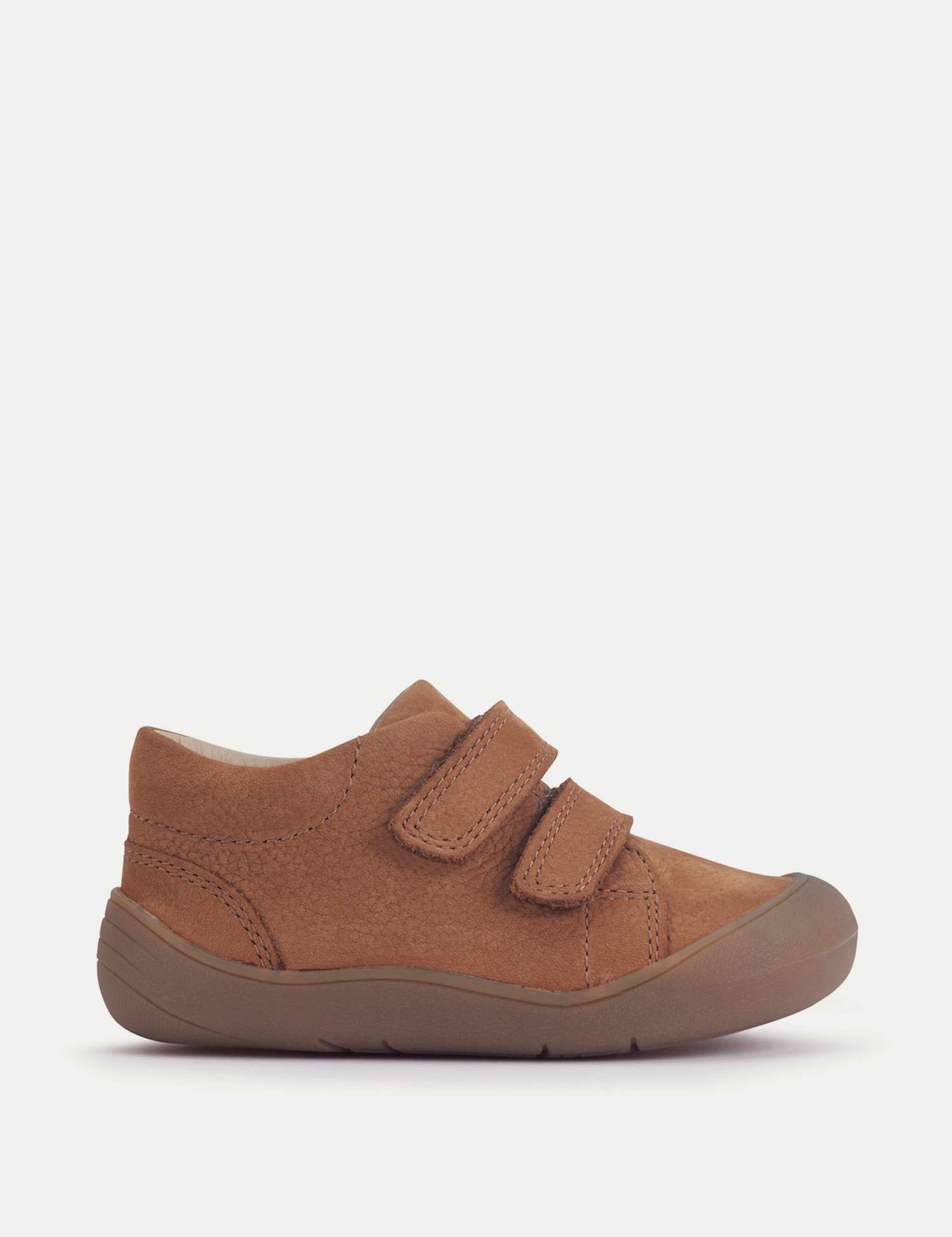 Start-Rite Leather Riptape Trainers (3 Small - 7 Small) Tan