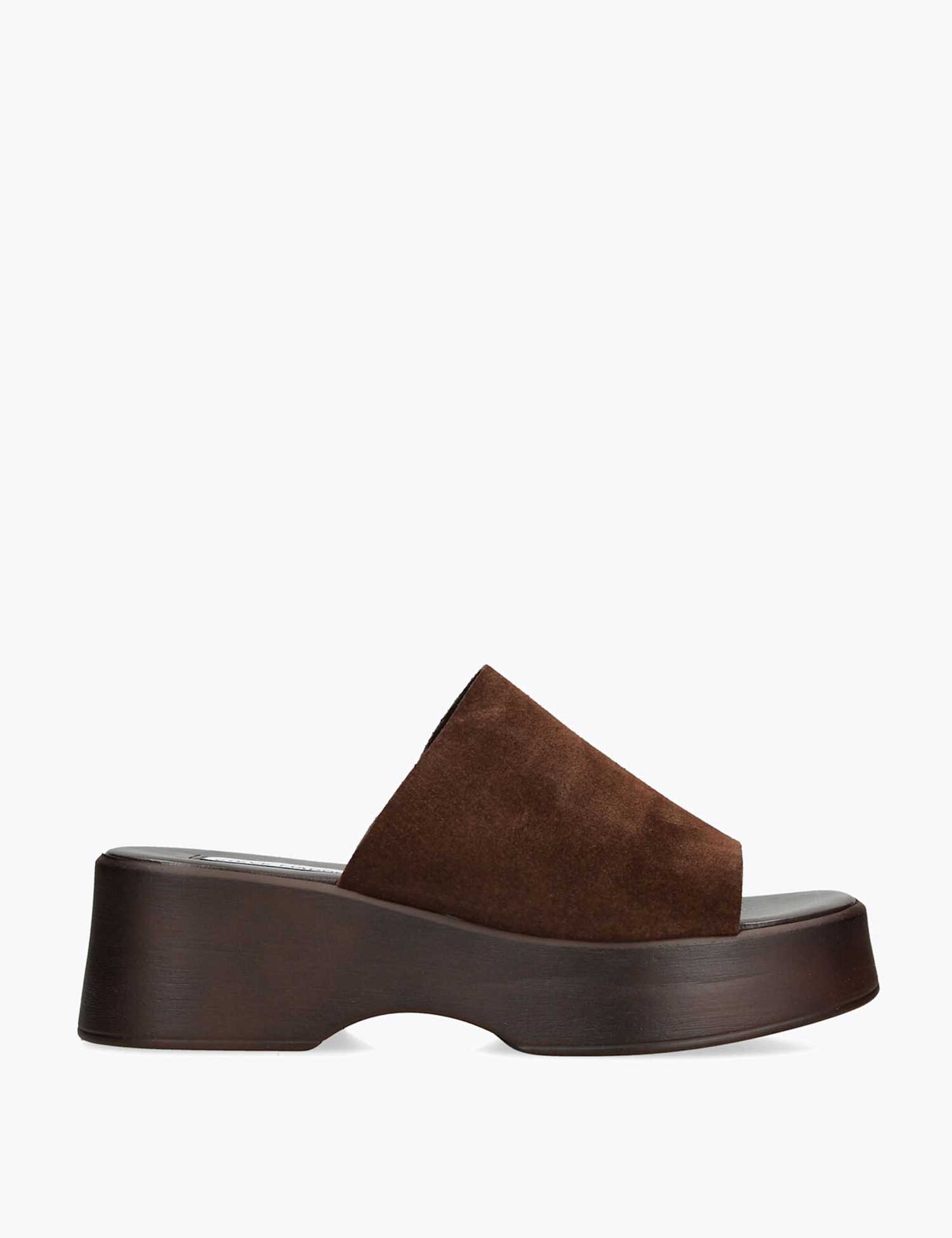 Steve Madden Suede Wedge Sandals Brown