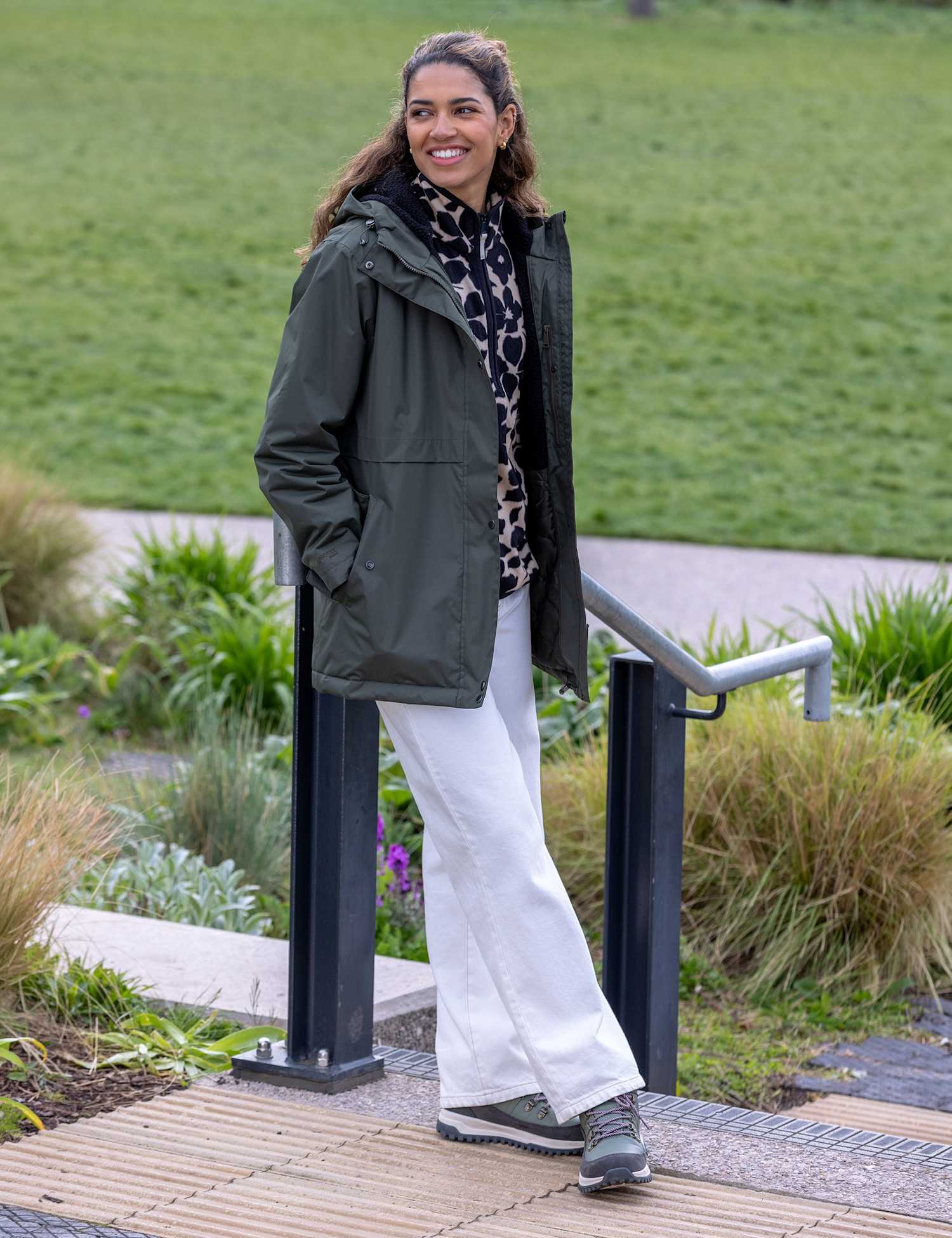 Regatta Brielly Waterproof Insulated Hooded Raincoat Khaki