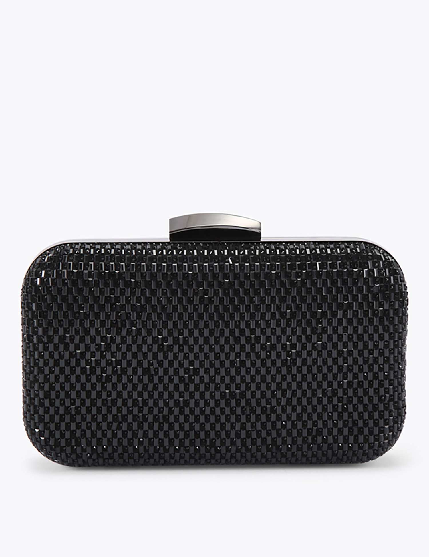 Kurt Geiger Embellished Chain Strap Clutch Bag Black