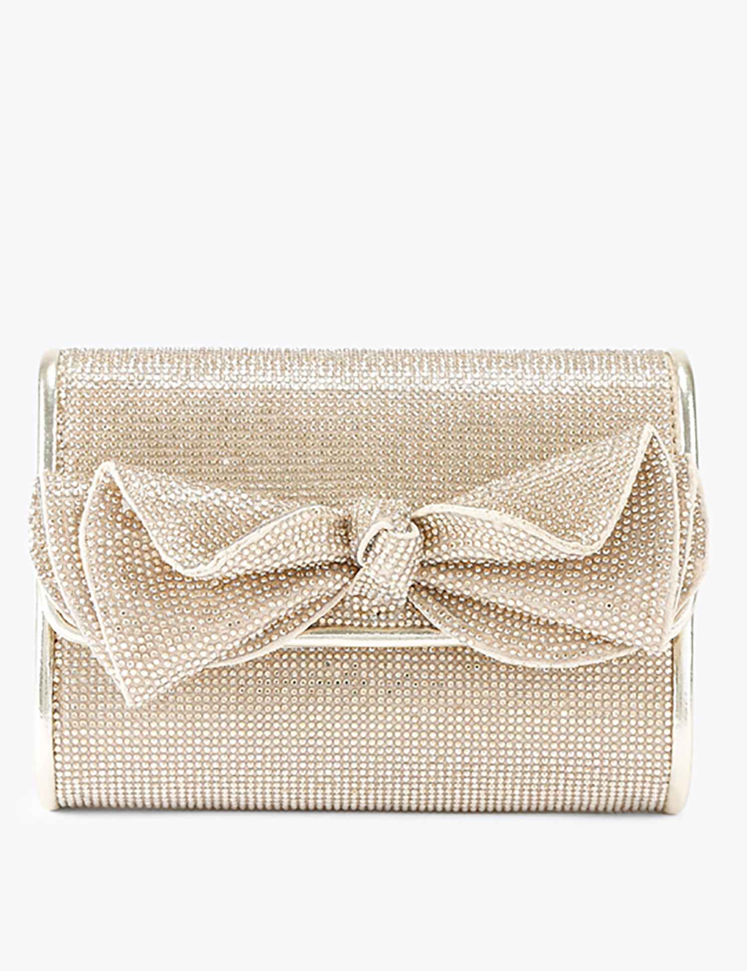 Kurt Geiger Embellished Chain Strap Clutch Bag Gold