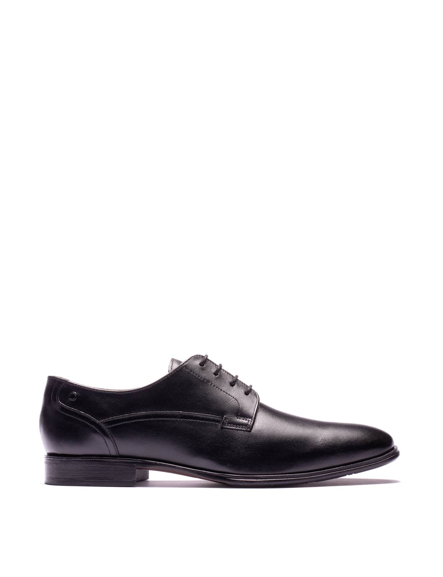 Base London Leather Derby Shoes Black