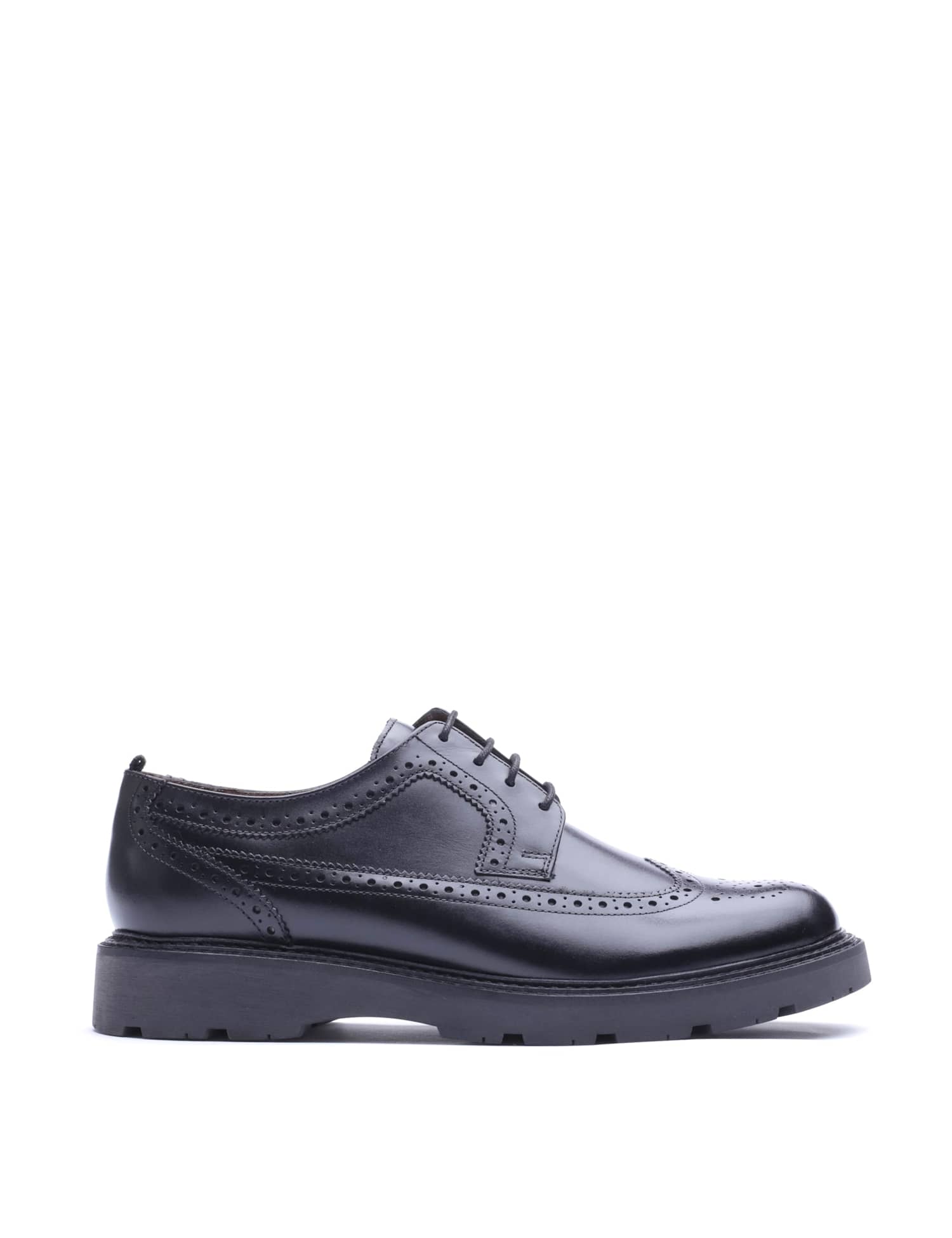 Base London Leather Brogues Black