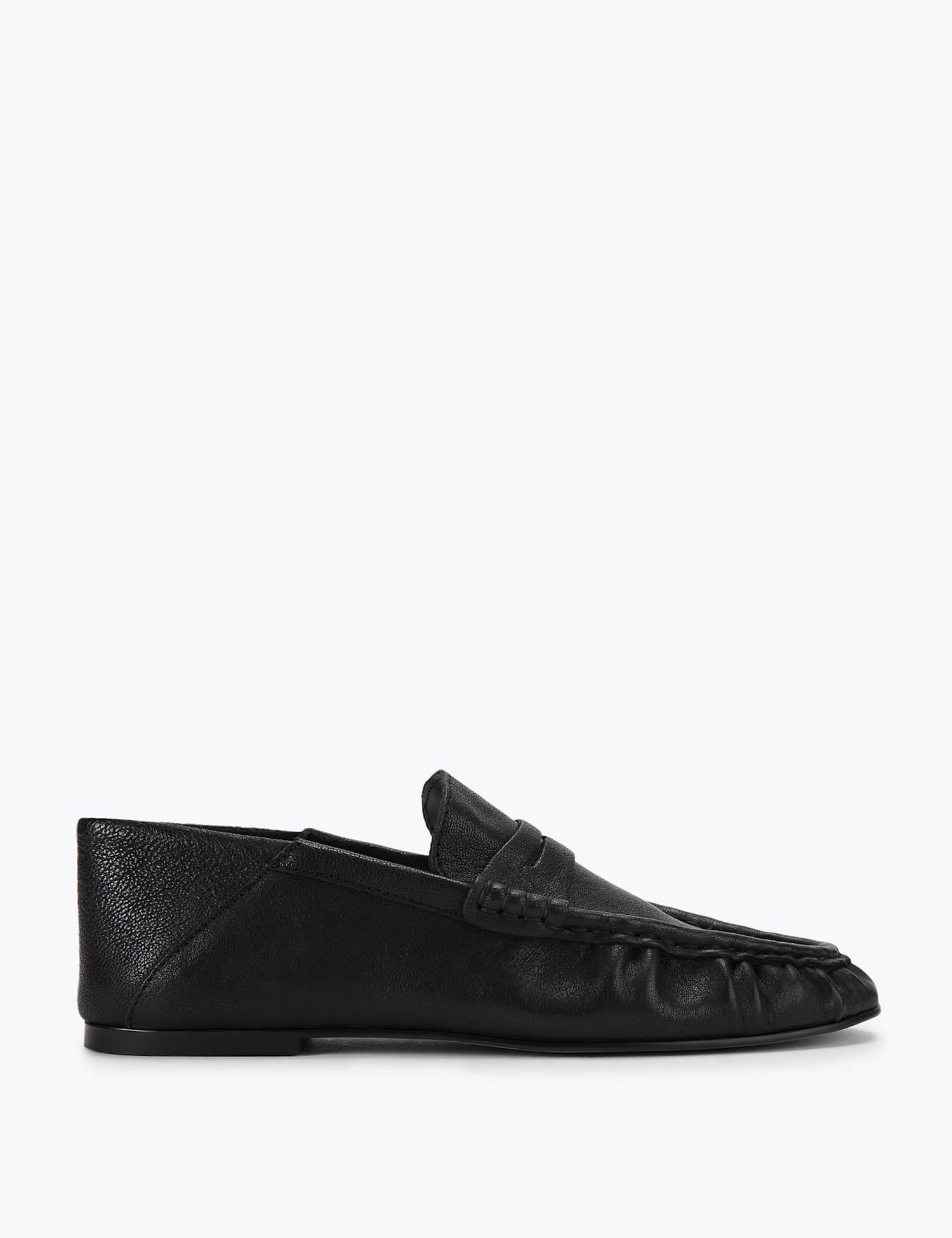 Steve Madden Leather Flat Convertible Moccasin Loafers Black