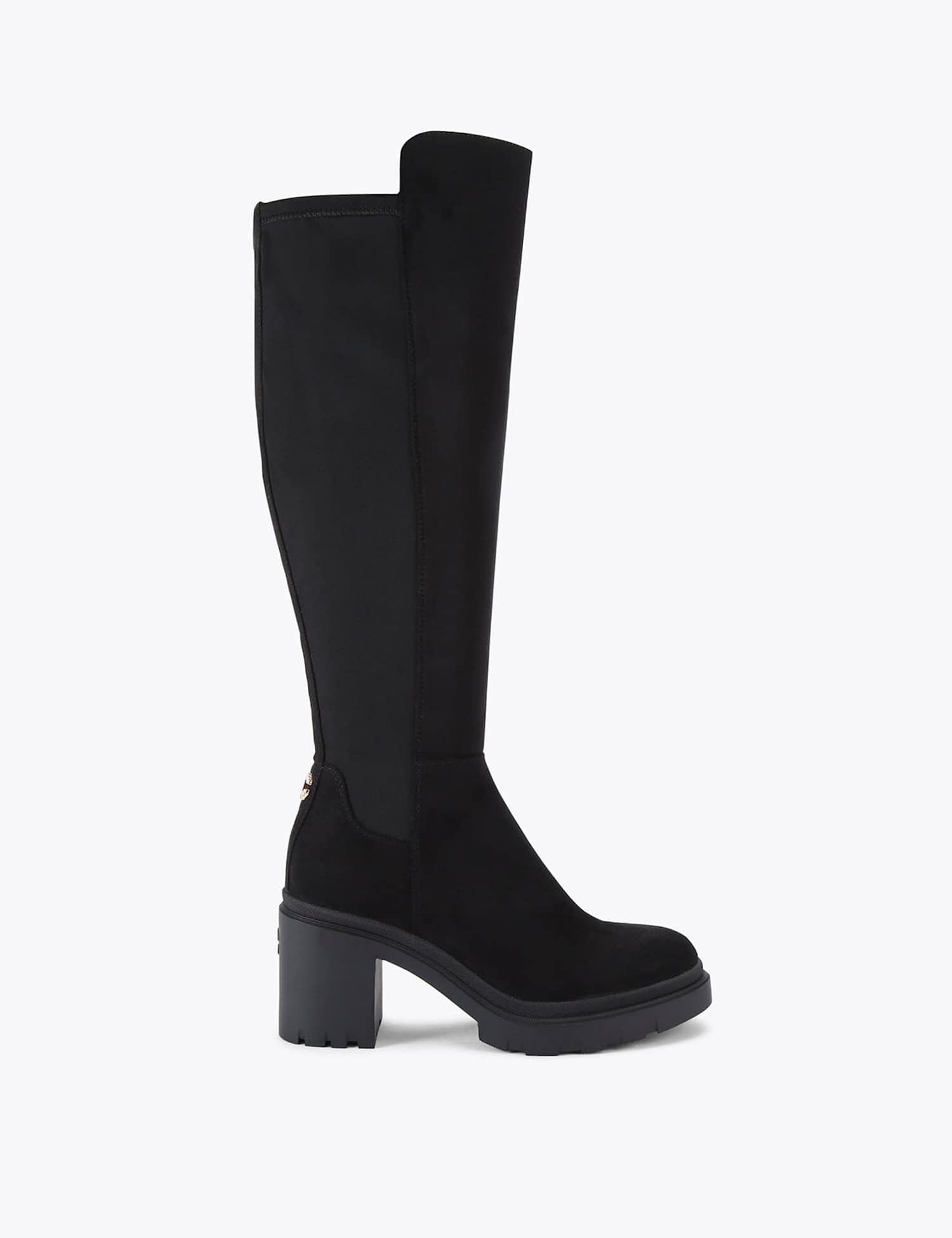 Carvela Block Heel Knee High Boots Black