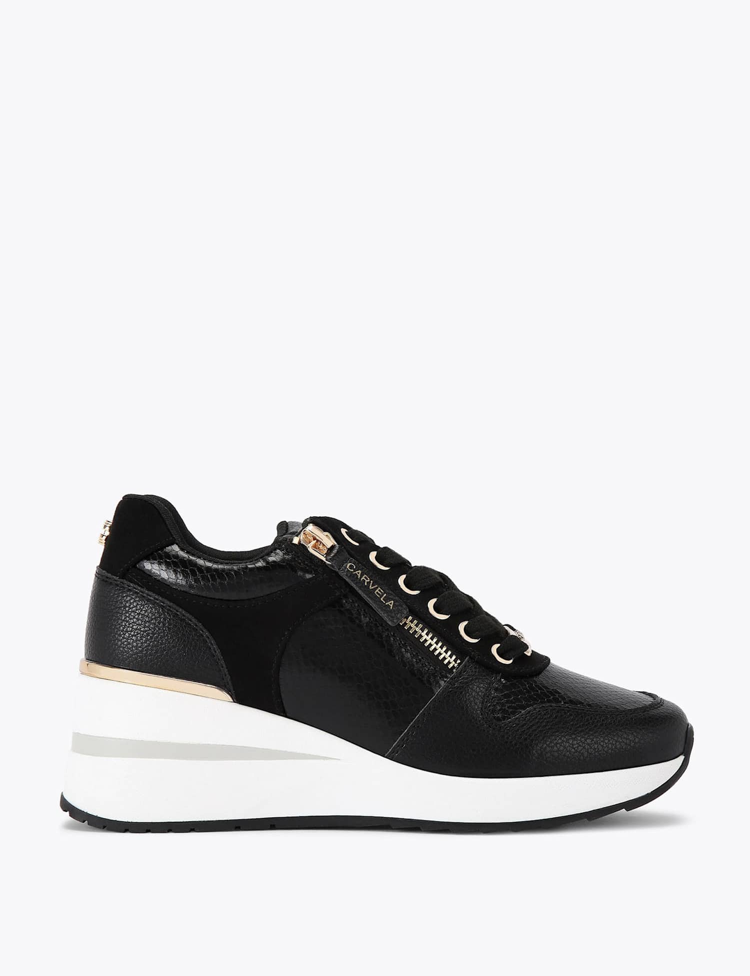 Carvela High Rise Platform Trainers Black