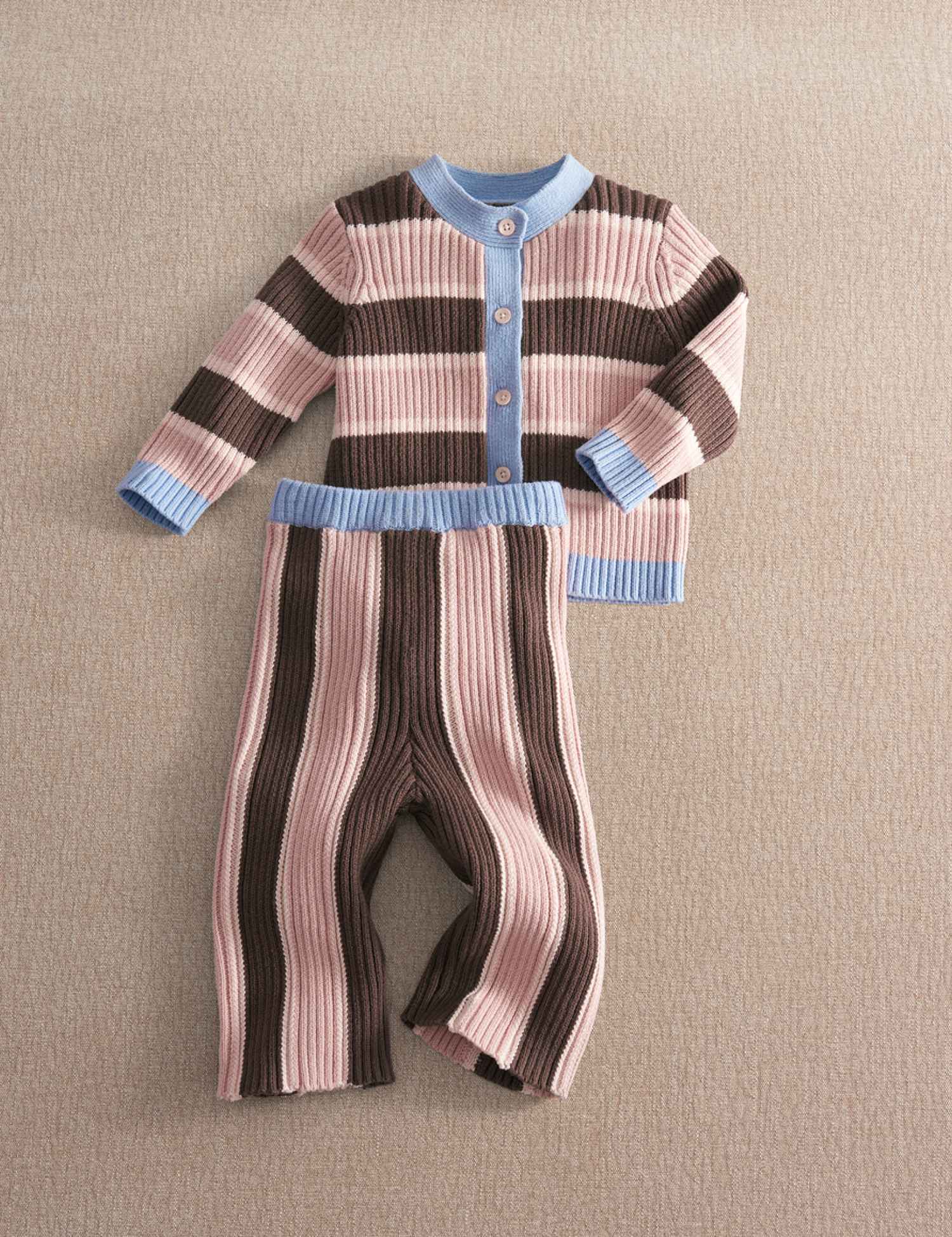 Mamas & Papas 2 Piece Pure Cotton Striped Outfit (0-3 Yrs) Multi