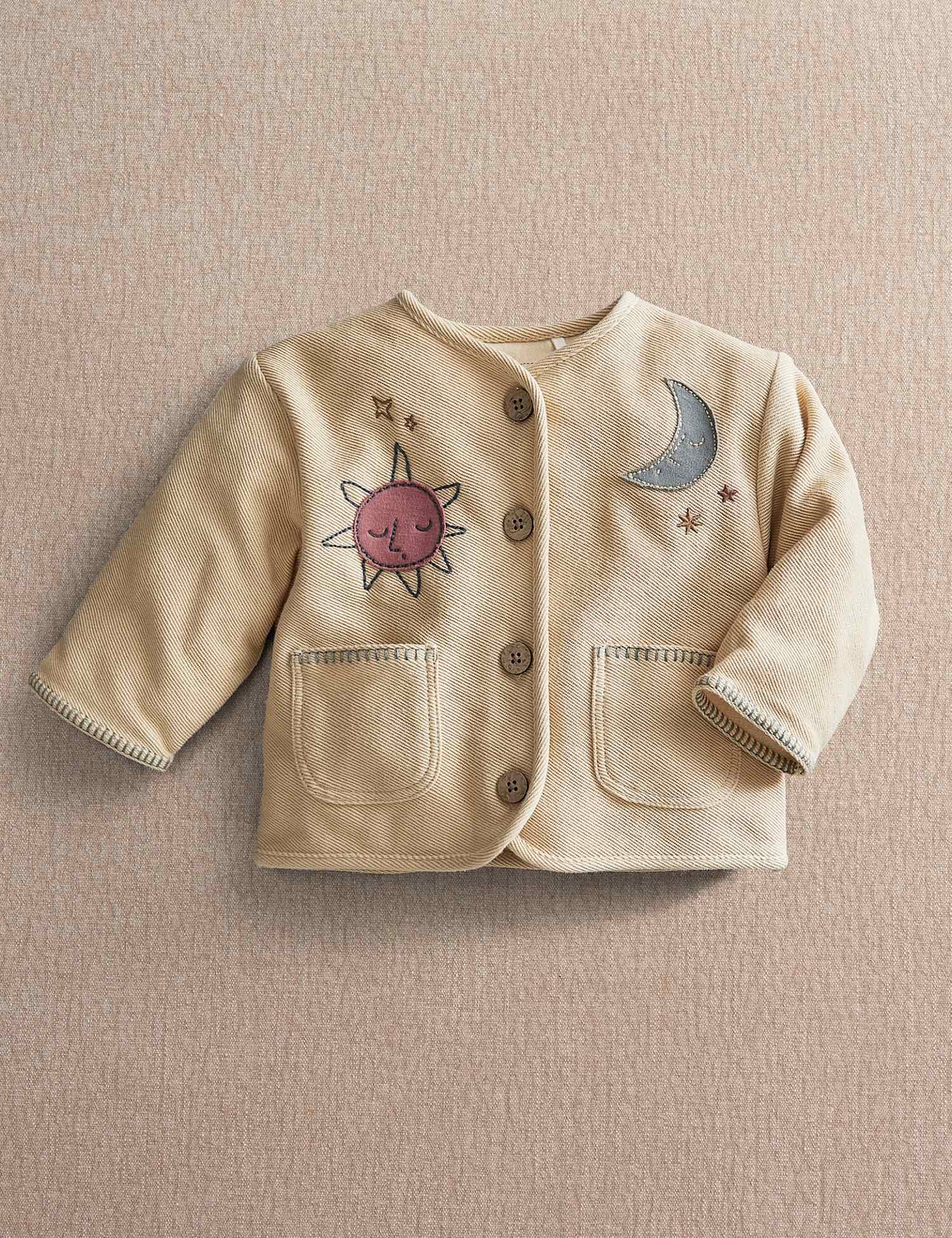 Mamas & Papas Pure Cotton Embroidered Appliqu� Jacket (0-24 Mths) Cream