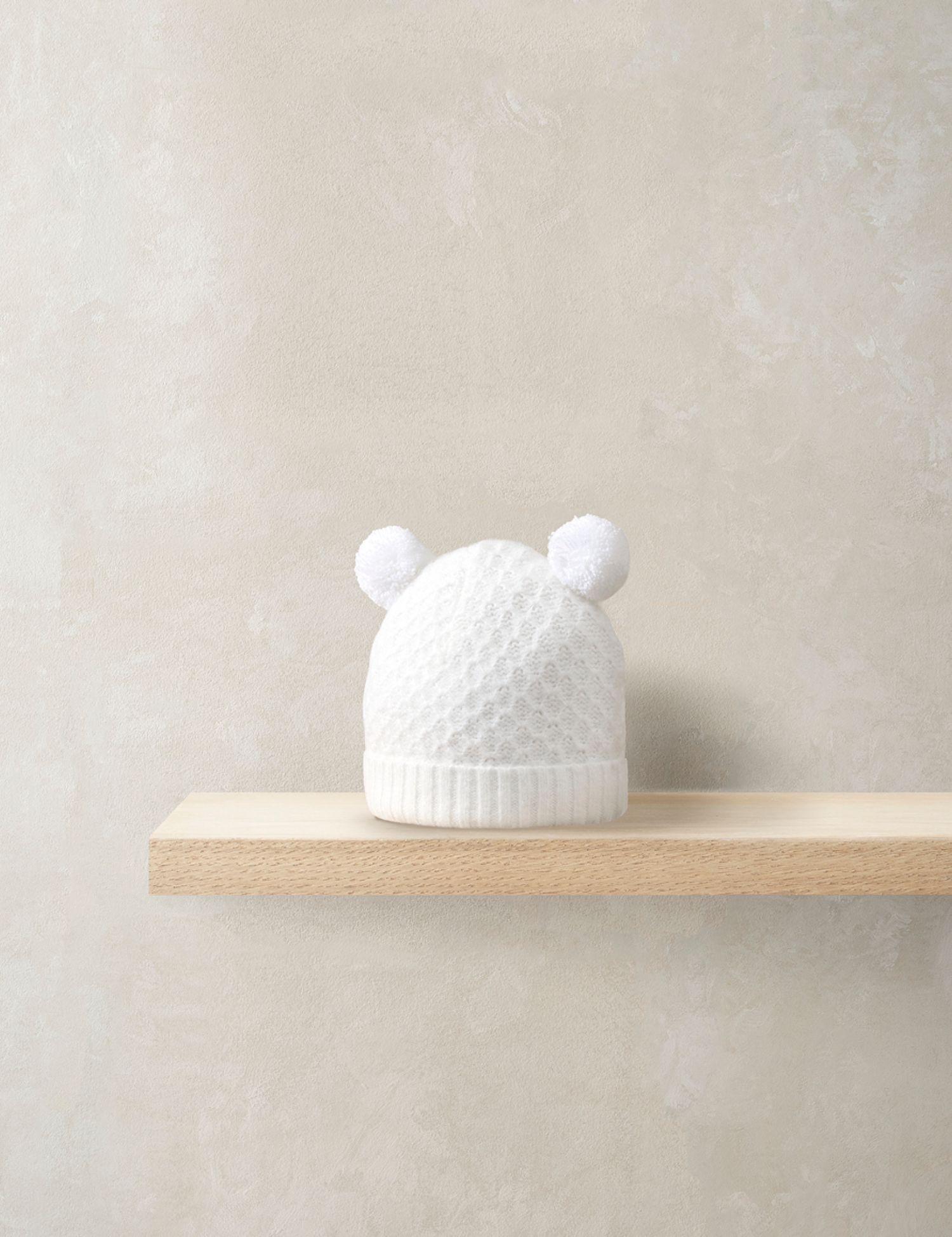 Mamas & Papas Knitted Pom Pom Hat (0-12 Mths) White