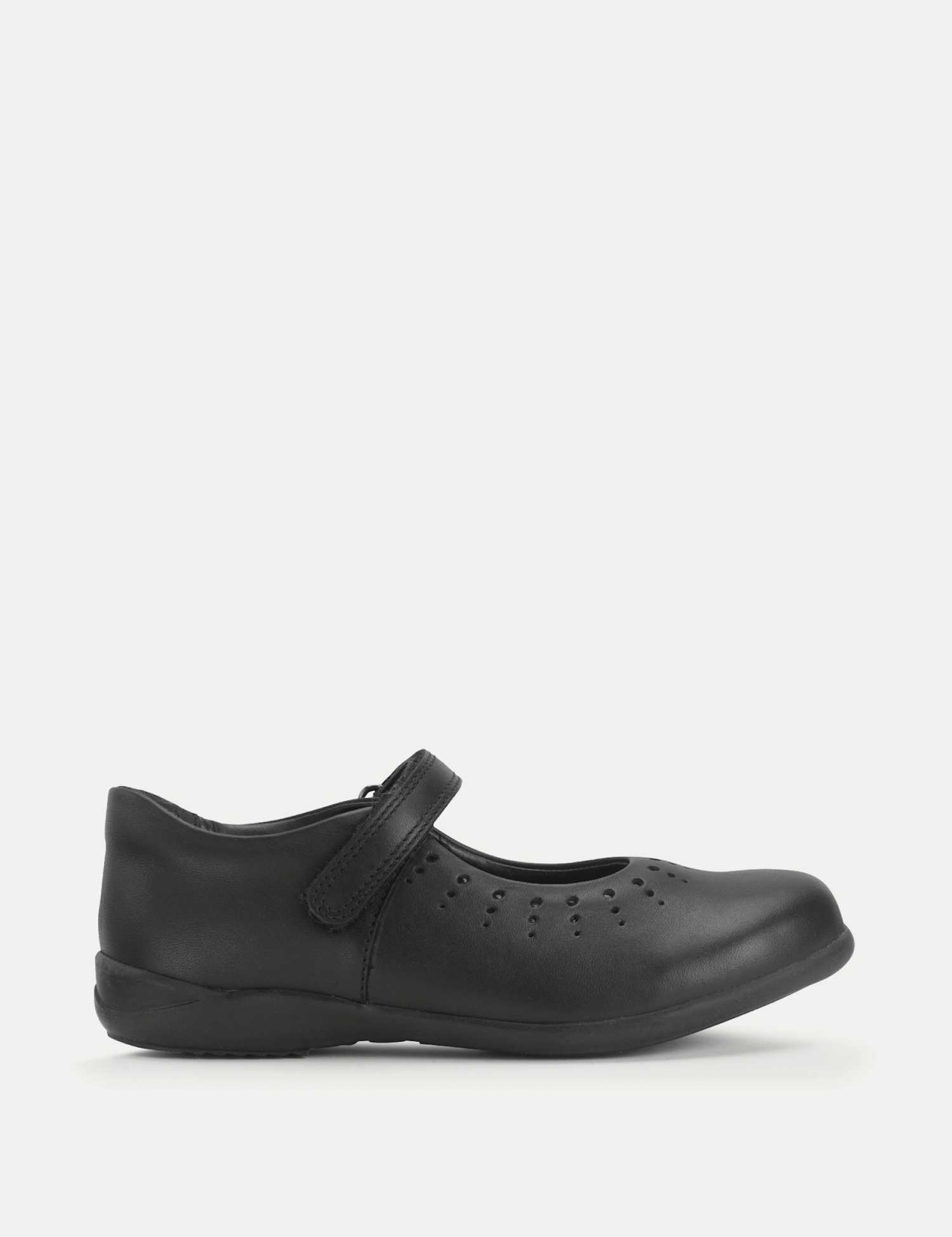 Start-Rite Kids' Leather Riptape School Shoes (11 Small - 4 Large) Black