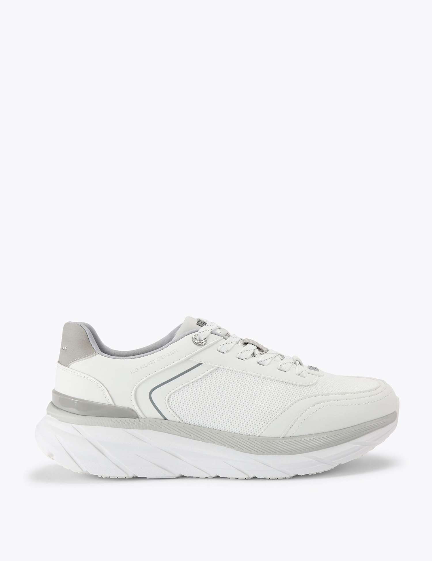 Kurt Geiger Colour Block Lace Up Trainers White