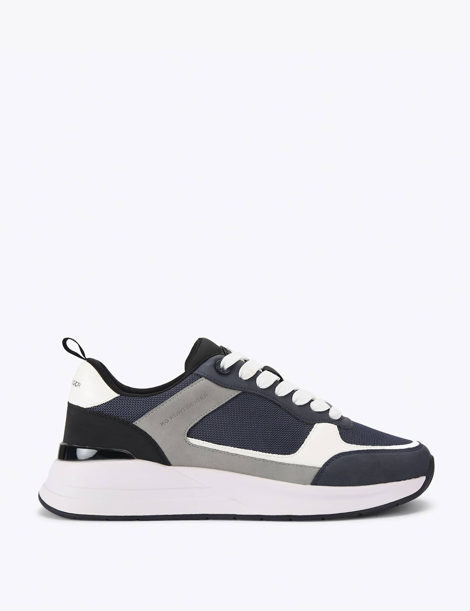 Kurt Geiger Colour Block Lace Up Trainers Blue