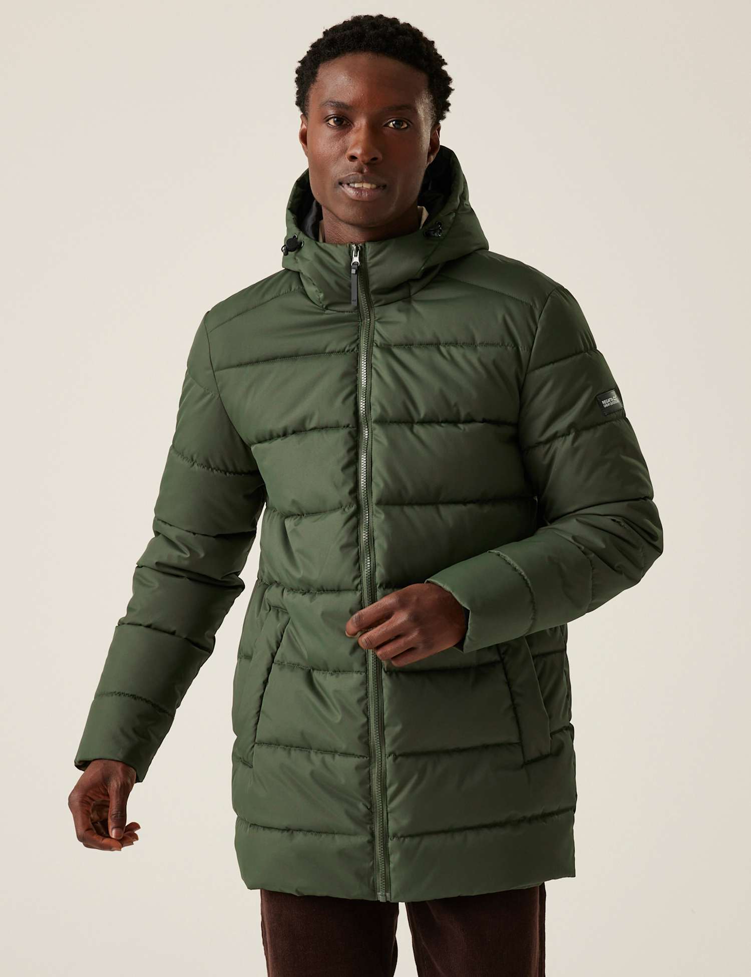 Regatta Lakiver Hooded Puffer Jacket Khaki