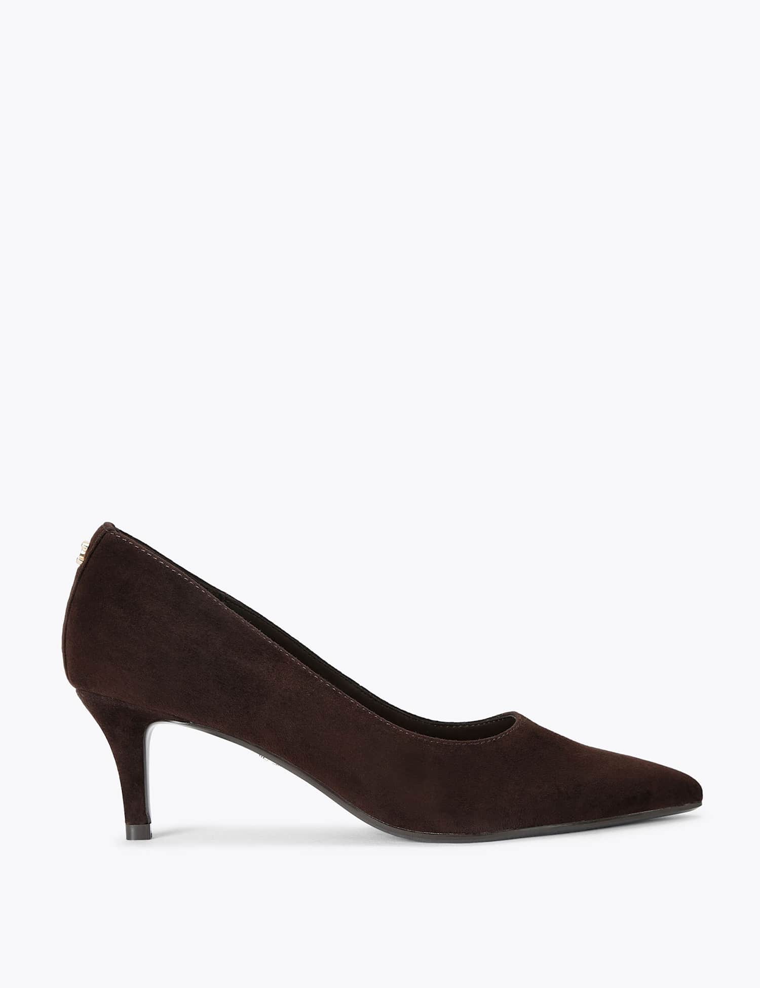 Carvela Suede Pointed Court Shoes Brown