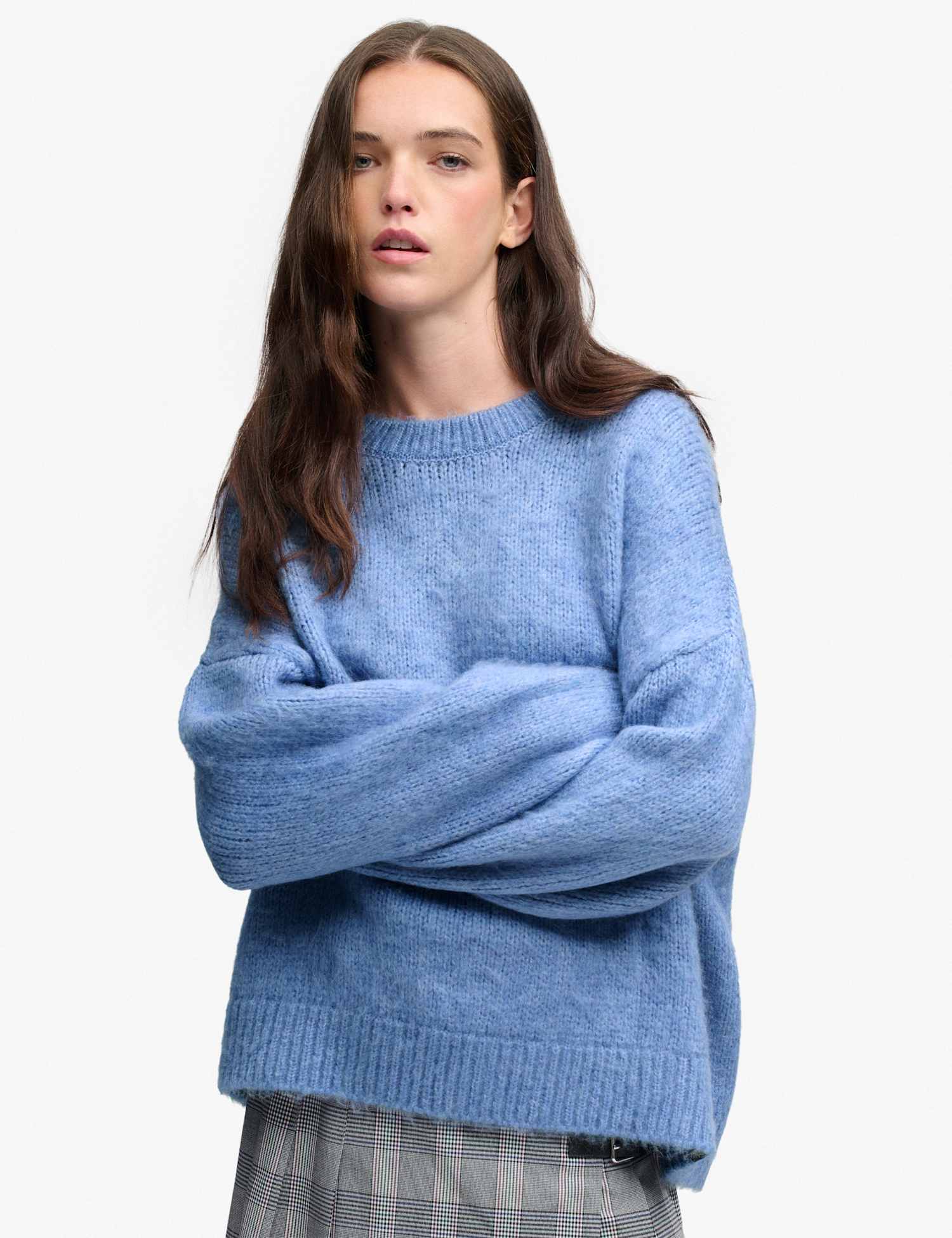 Superdry & Co Slouchy Brushed Oversized Jumper Blue