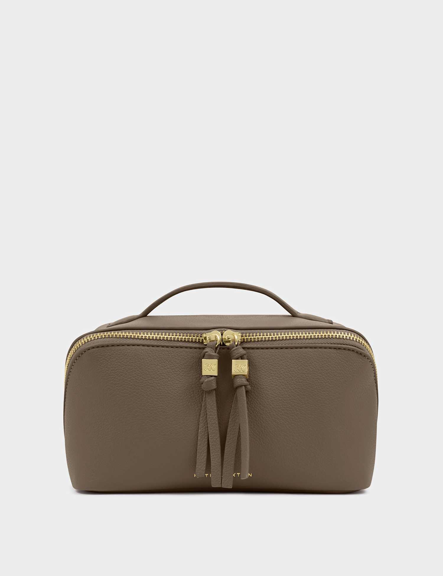 Katie Loxton Faux Leather Fold-Out Makeup & Wash Bag Brown