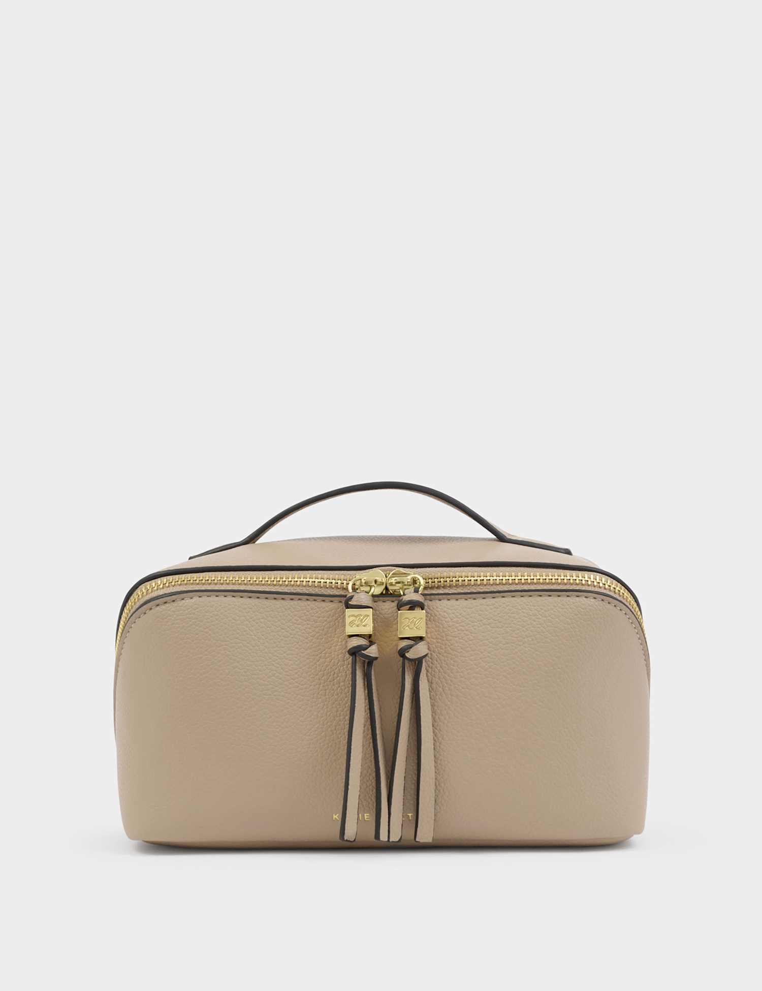 Katie Loxton Faux Leather Fold-Out Makeup & Wash Bag Taupe