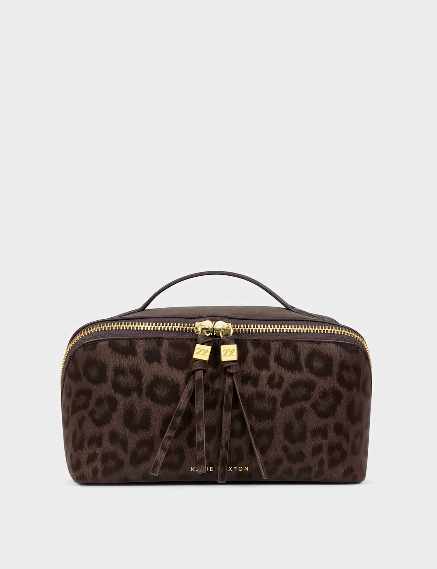 Katie Loxton Leopard Print Makeup Bag Brown Mix