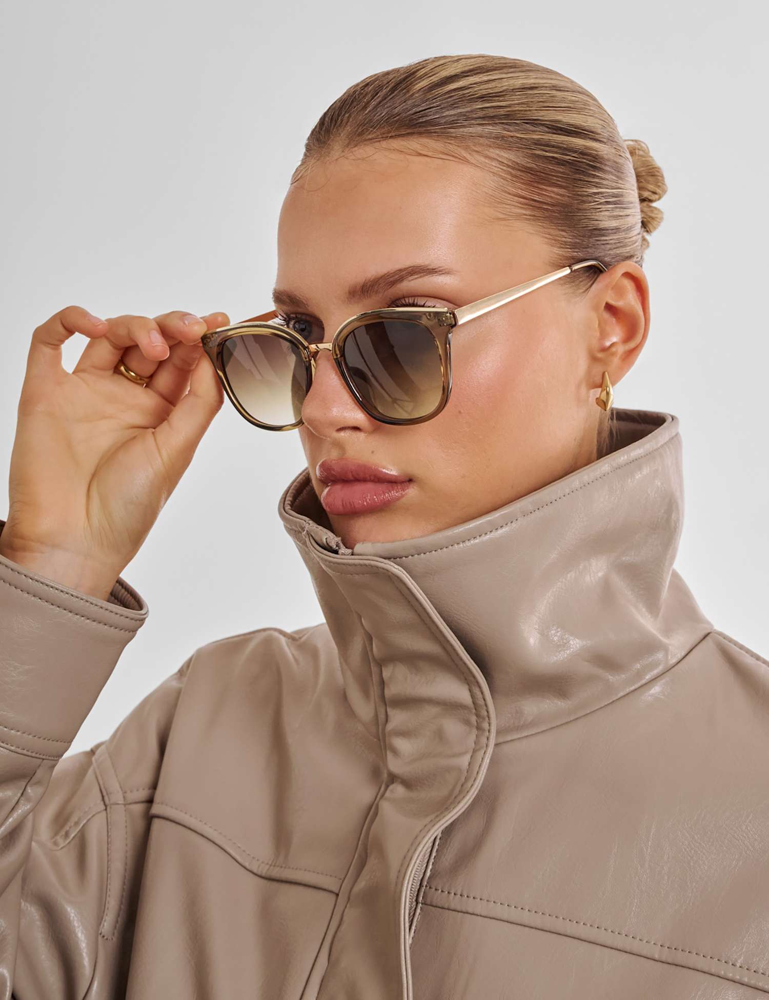 Katie Loxton Square Sunglasses Khaki