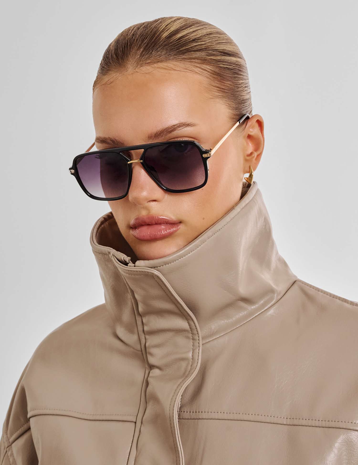 Katie Loxton Square Aviator Sunglasses Black
