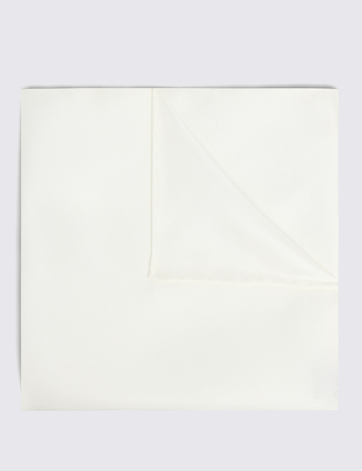 MOSS Pure Silk Pocket Square White