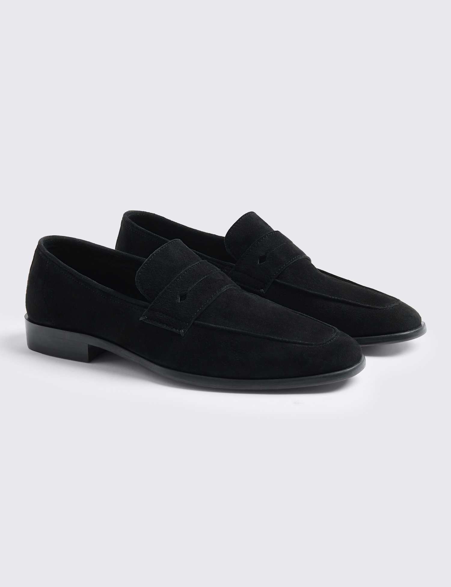 MOSS Suede Loafers Black