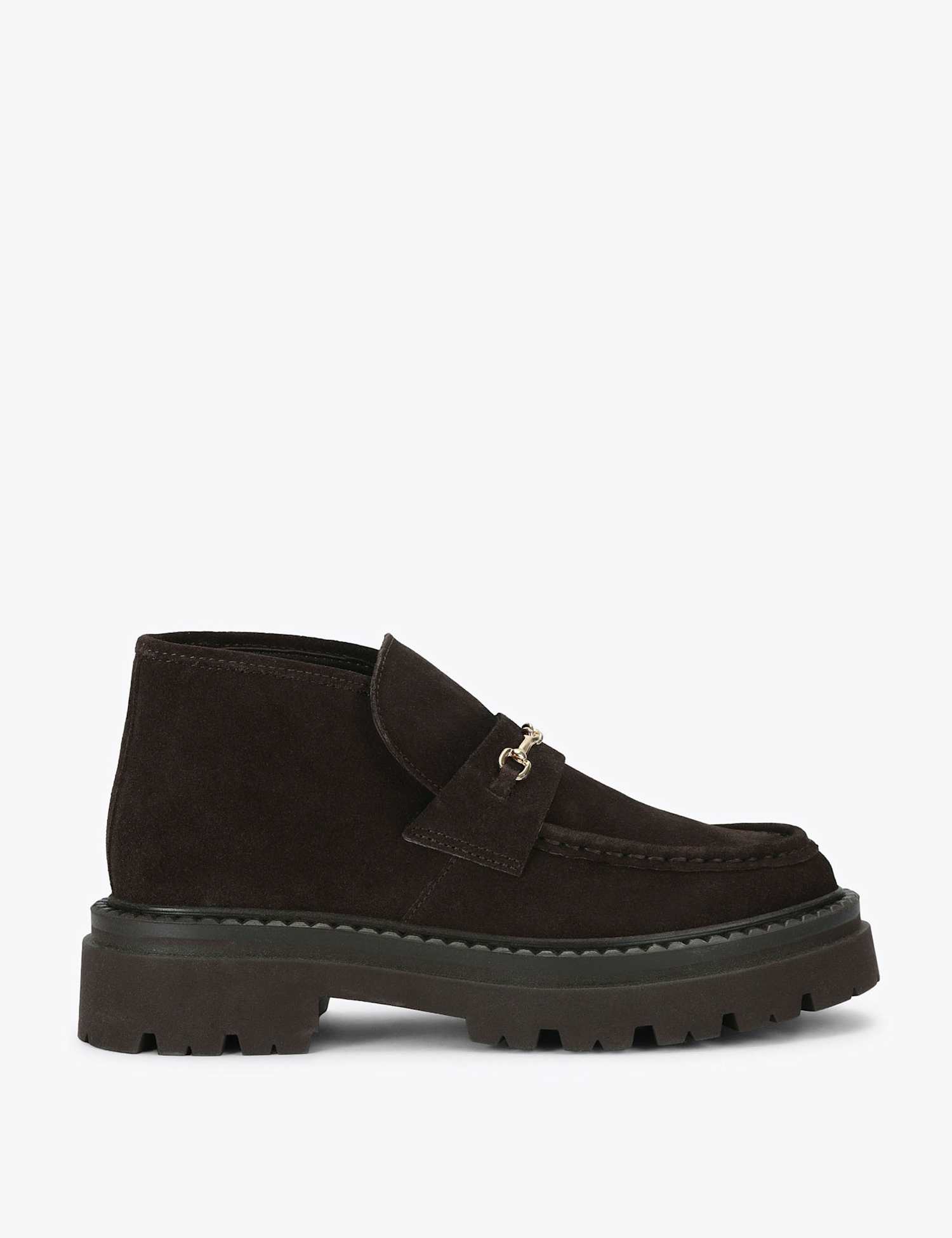 Steve Madden Suede Flat Round Toe Ankle Boots Brown