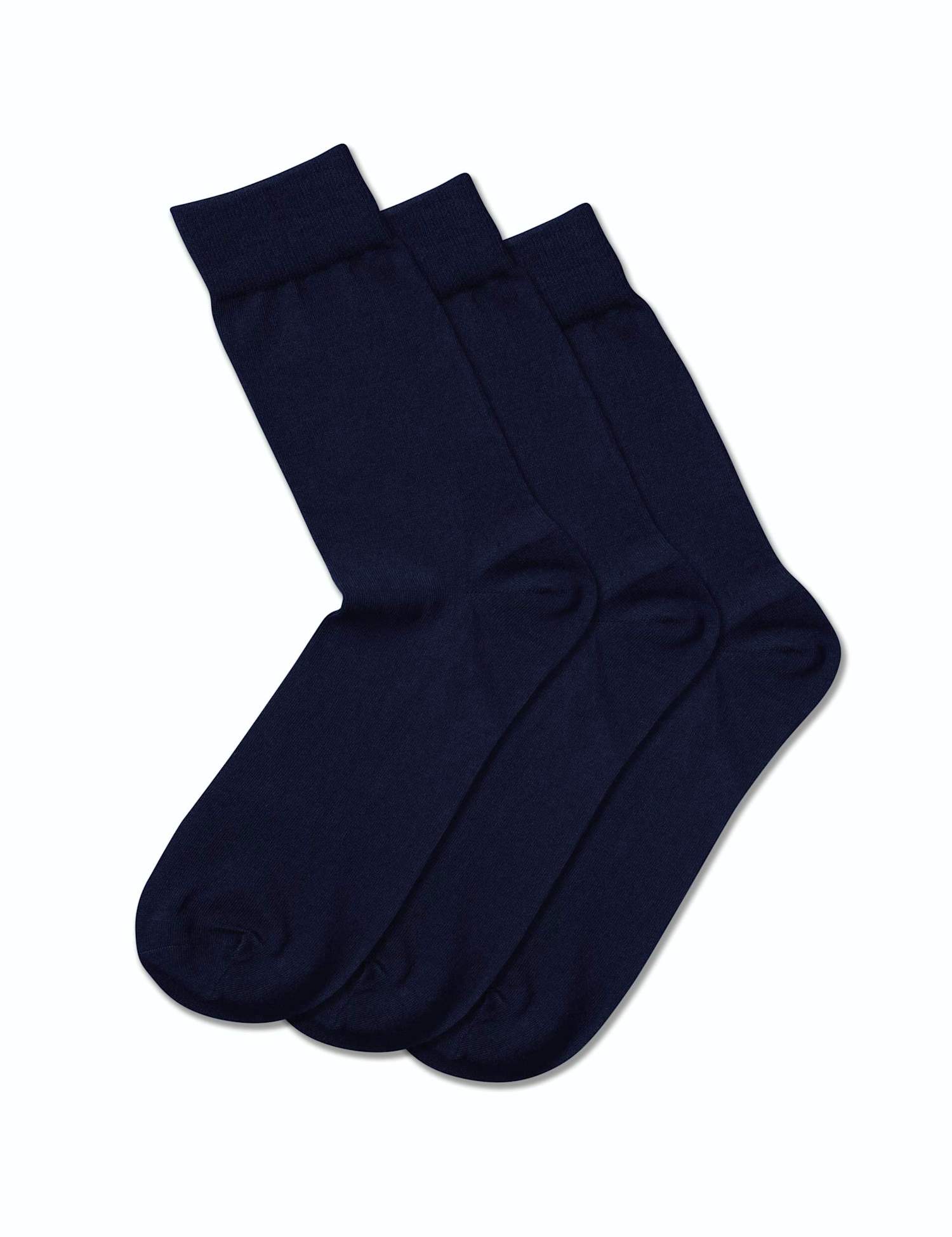 Charles Tyrwhitt 3pk Cushioned Cotton Rich Socks Navy