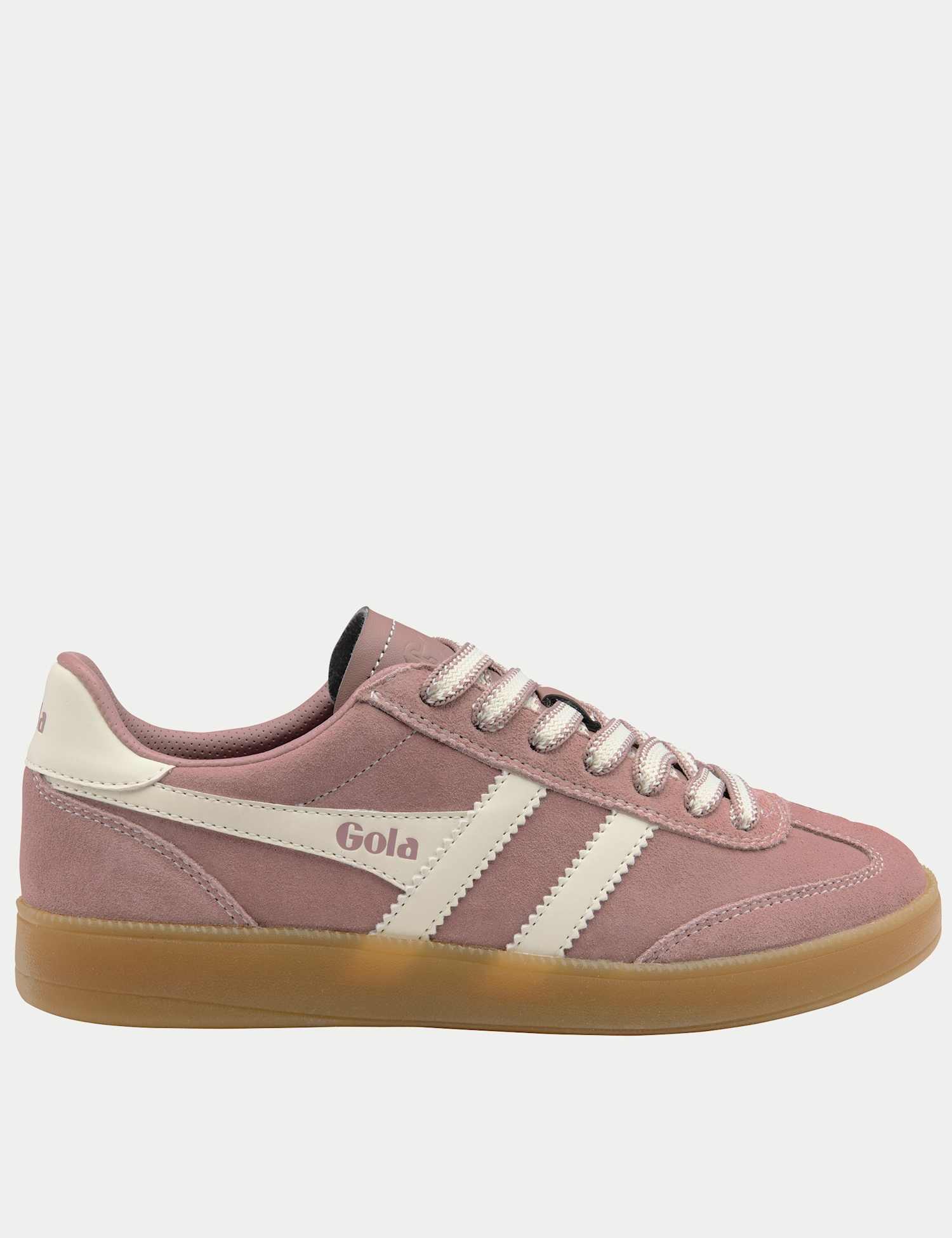 Gola Viper '78 Suede Lace Up Trainers Pink Mix