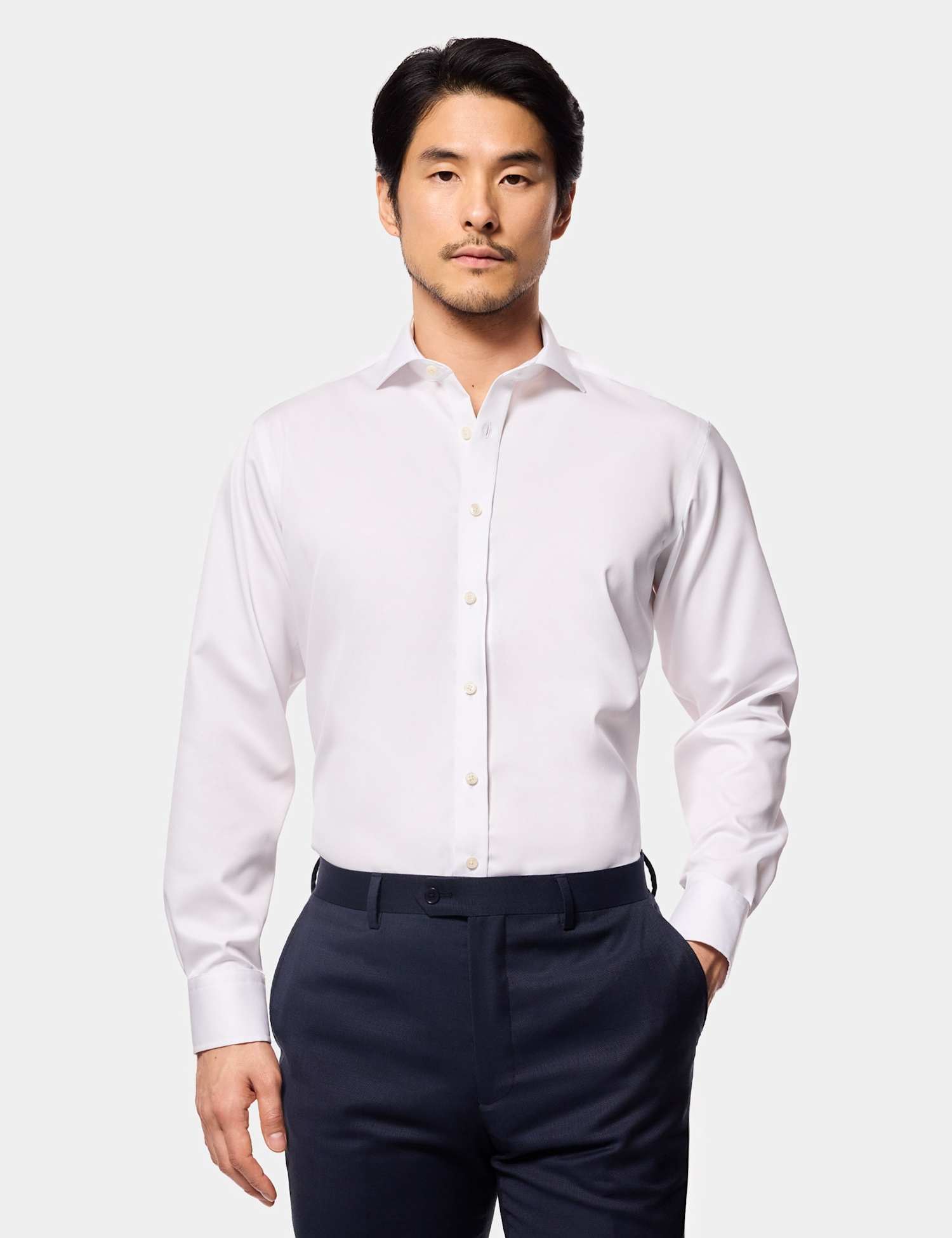 Hawes & Curtis Regular Fit Non Iron Twill Shirt White