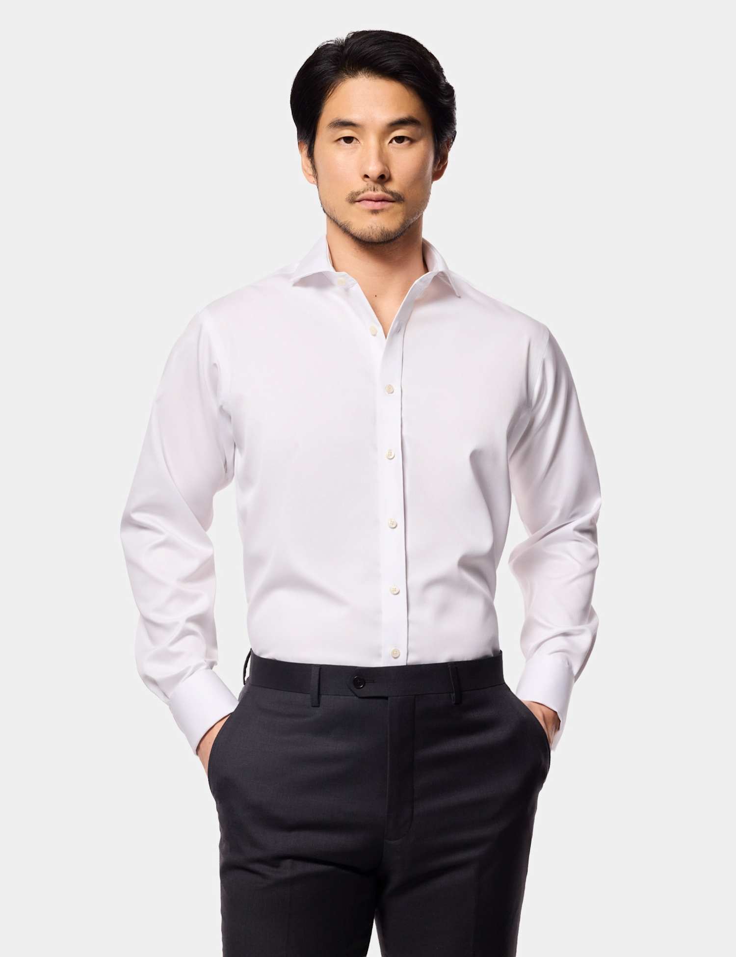 Hawes & Curtis Regular Fit Non Iron Twill Shirt White