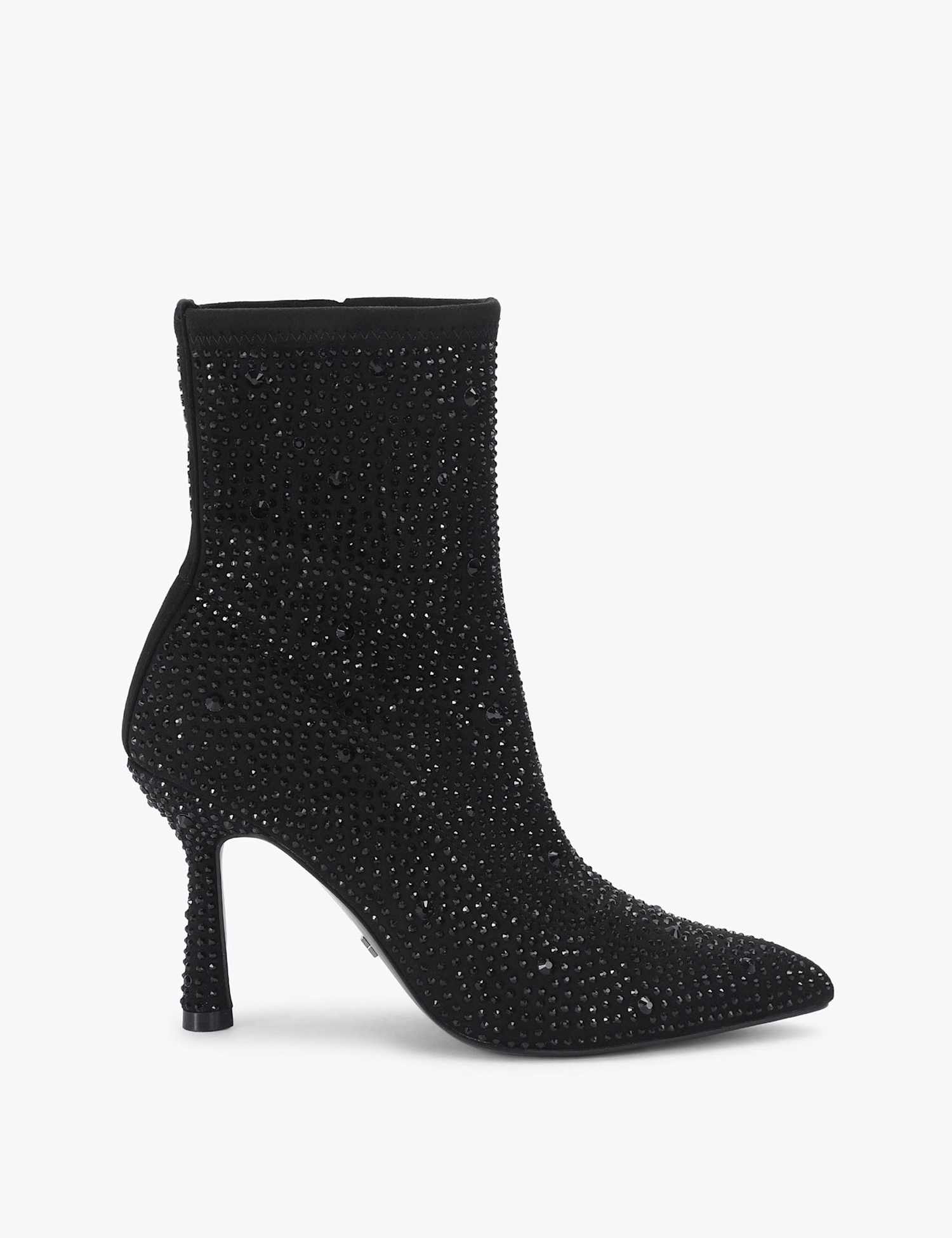 Kurt Geiger Sparkle Stiletto Heel Pointed Ankle Boots Black