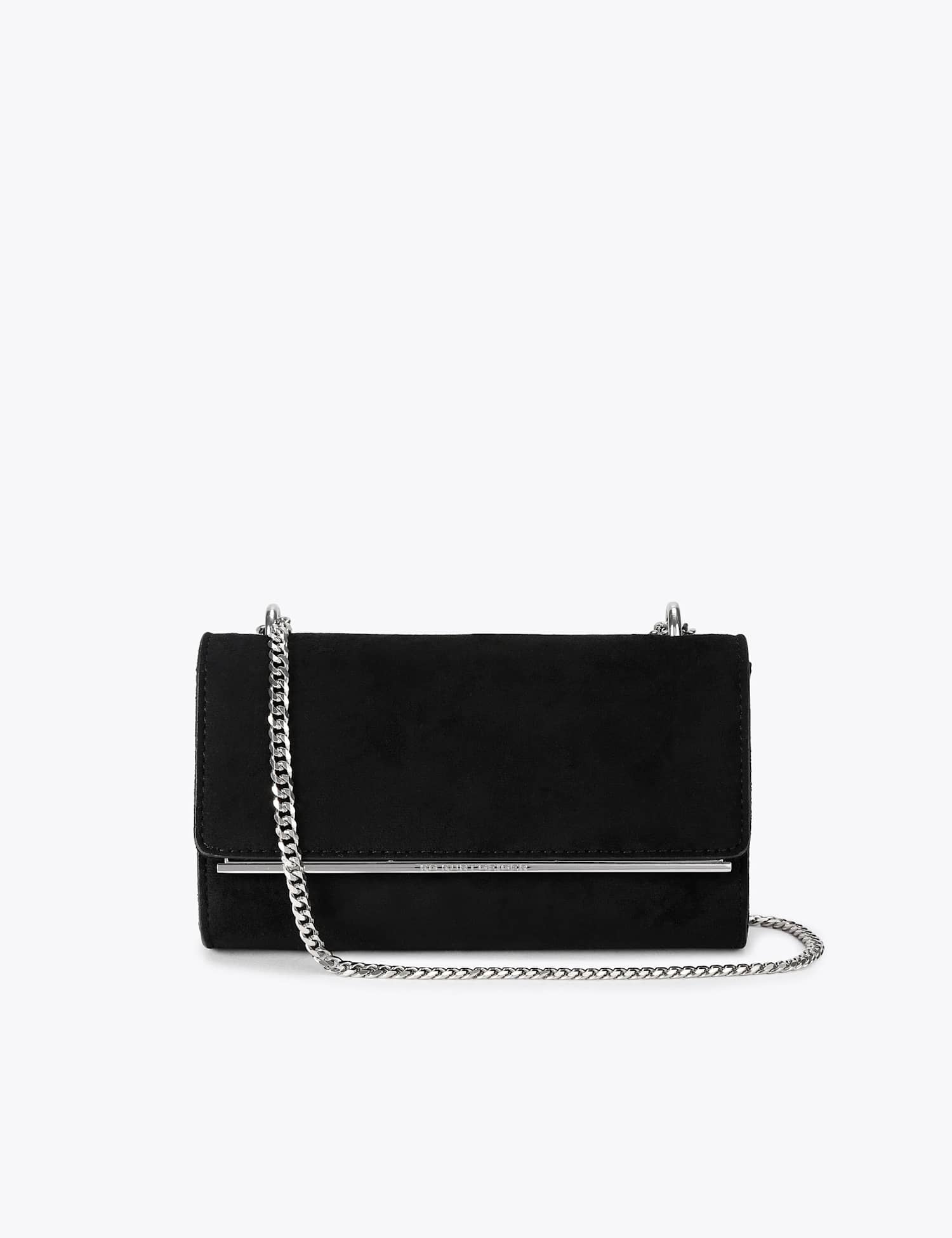 Kurt Geiger Faux Suede Cross Body Bag Black