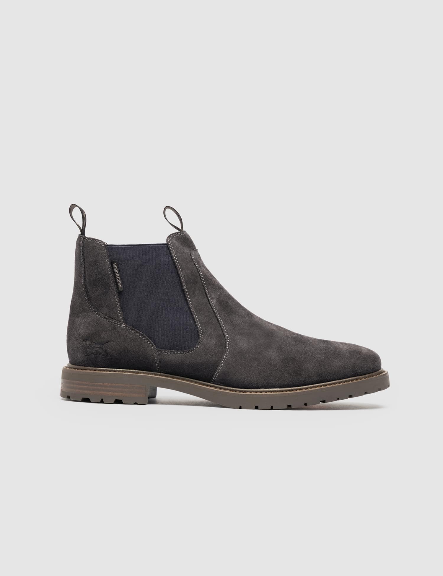Rodd & Gunn Leather Slip On Chelsea Boots Dark Navy