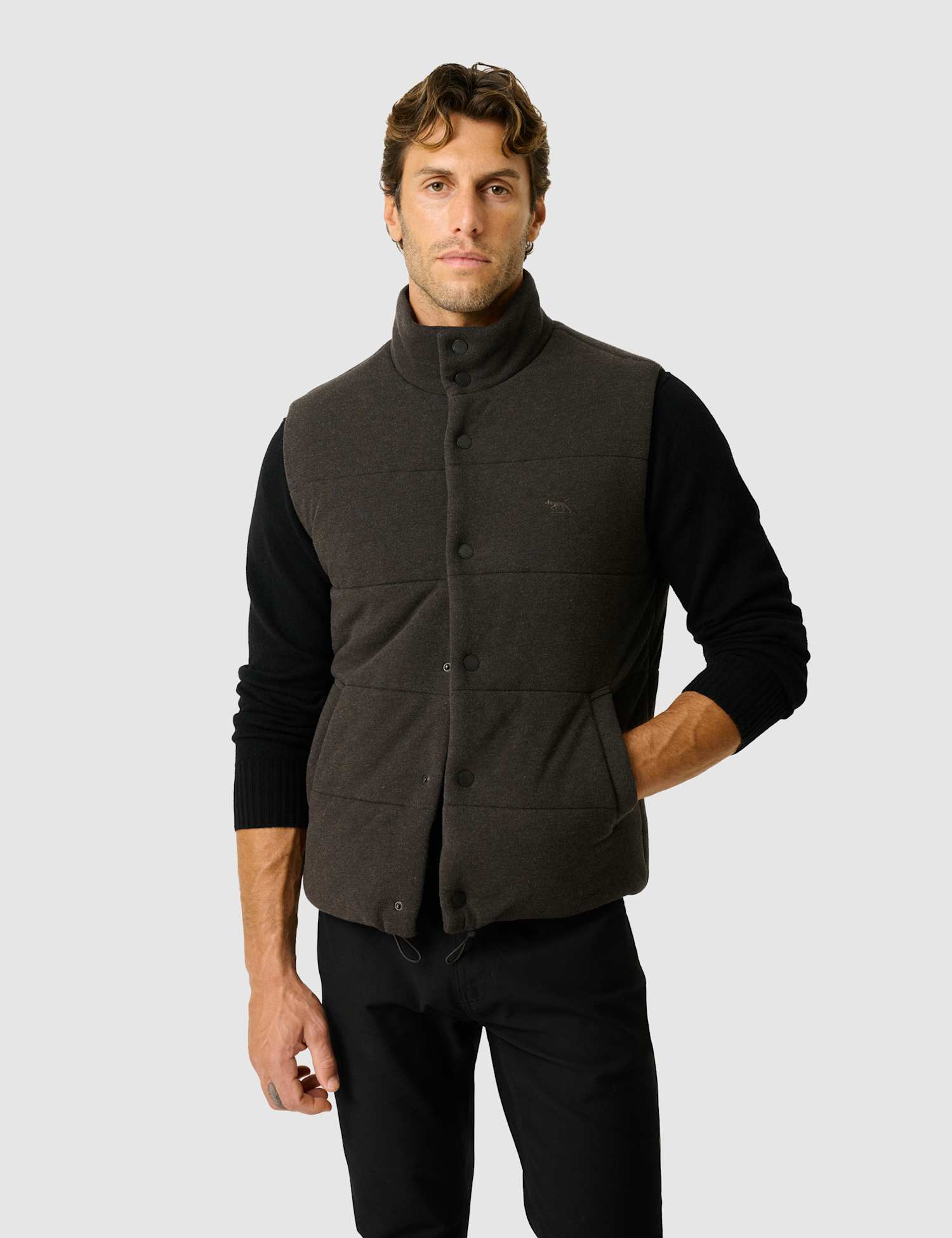 Rodd & Gunn Pure Cotton Quilted Padded Gilet Medium Brown