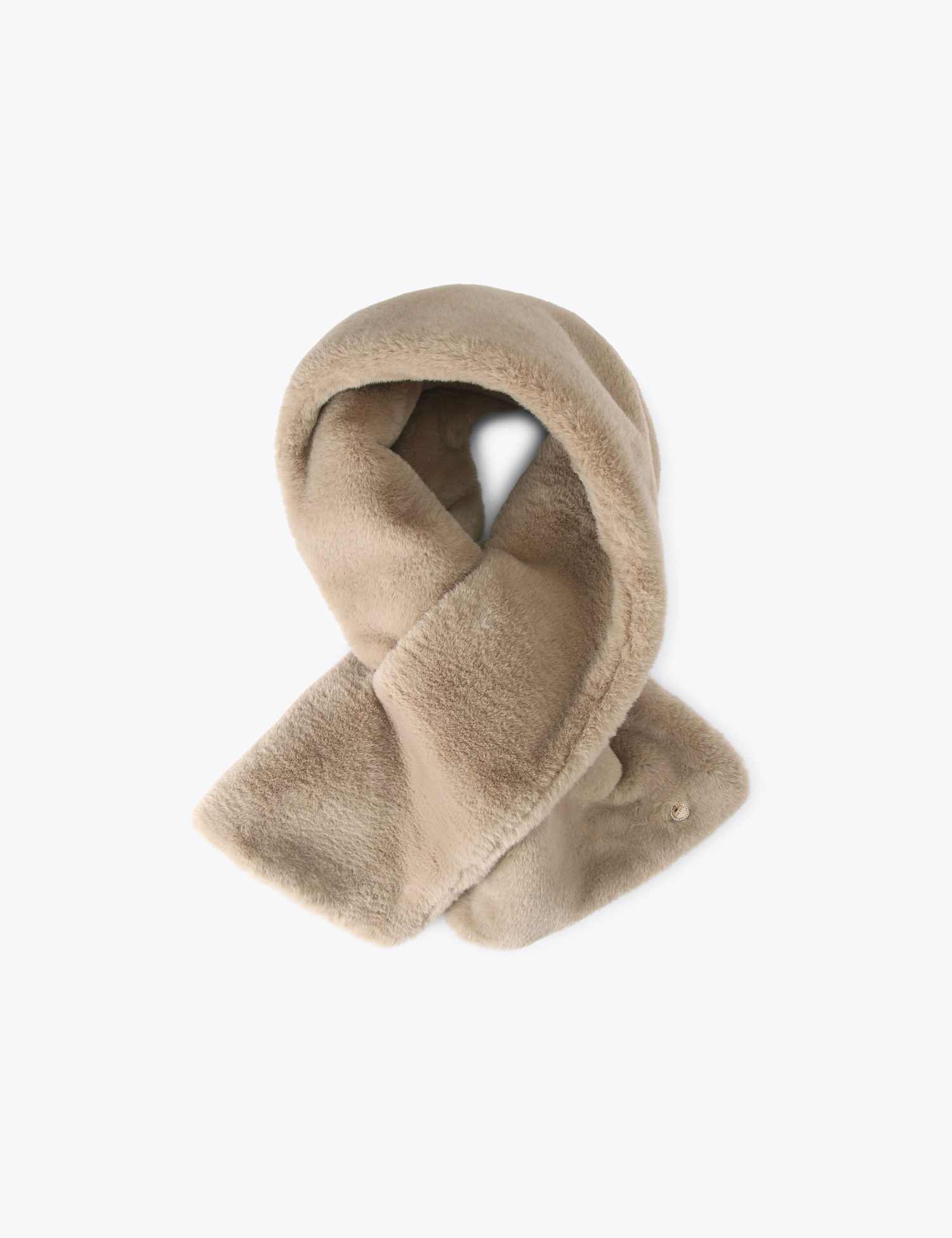 Carvela Faux Fur Scarf Beige