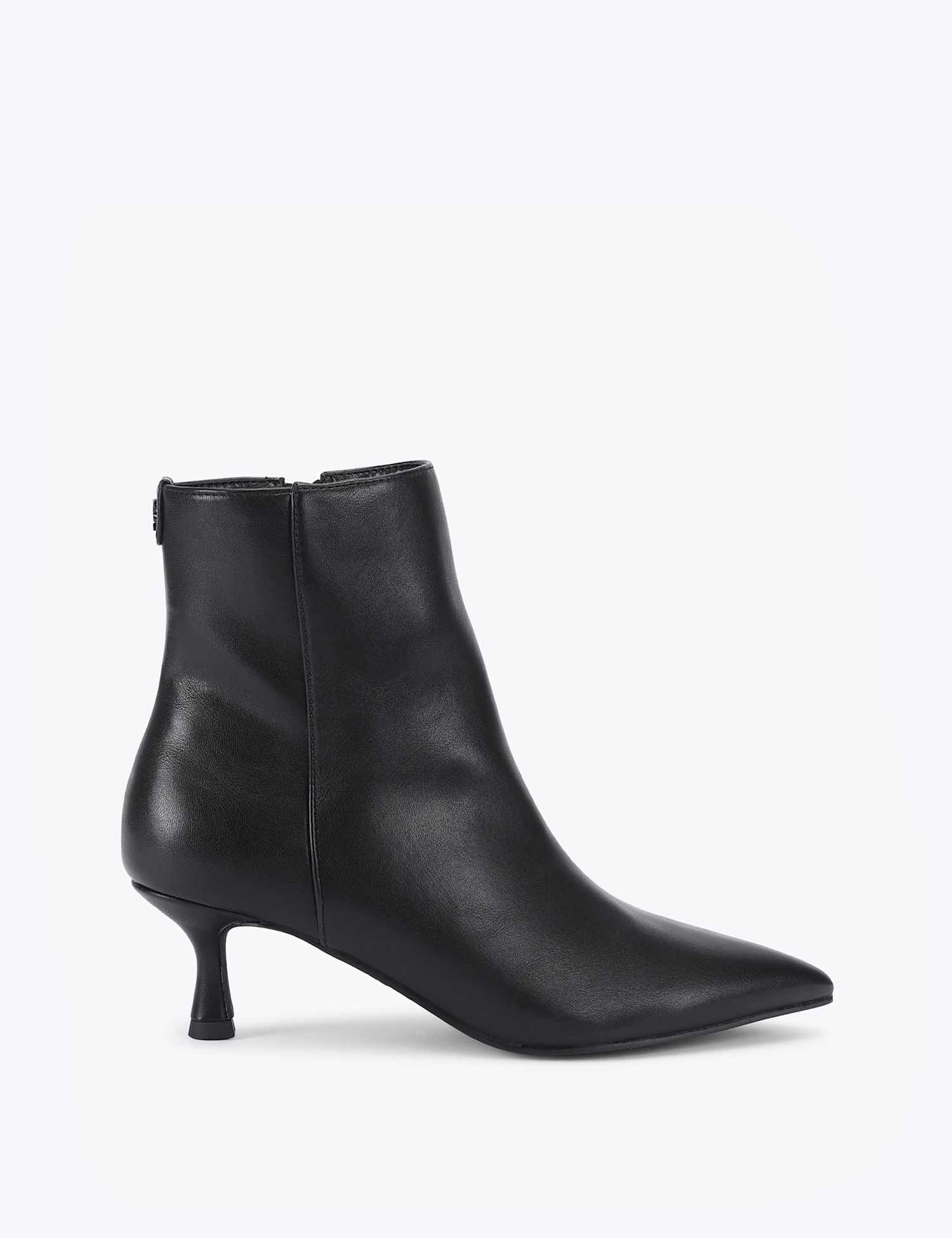 Kurt Geiger Kitten Heel Pointed Toe Ankle Boots Black