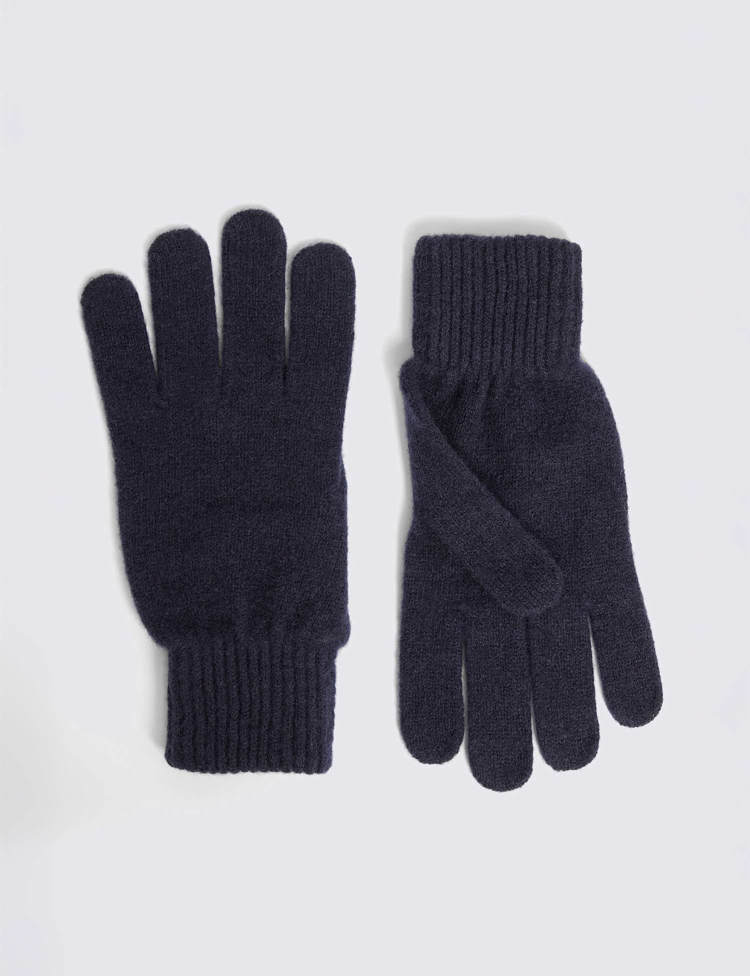 MOSS Cashmere Blend Gloves Navy