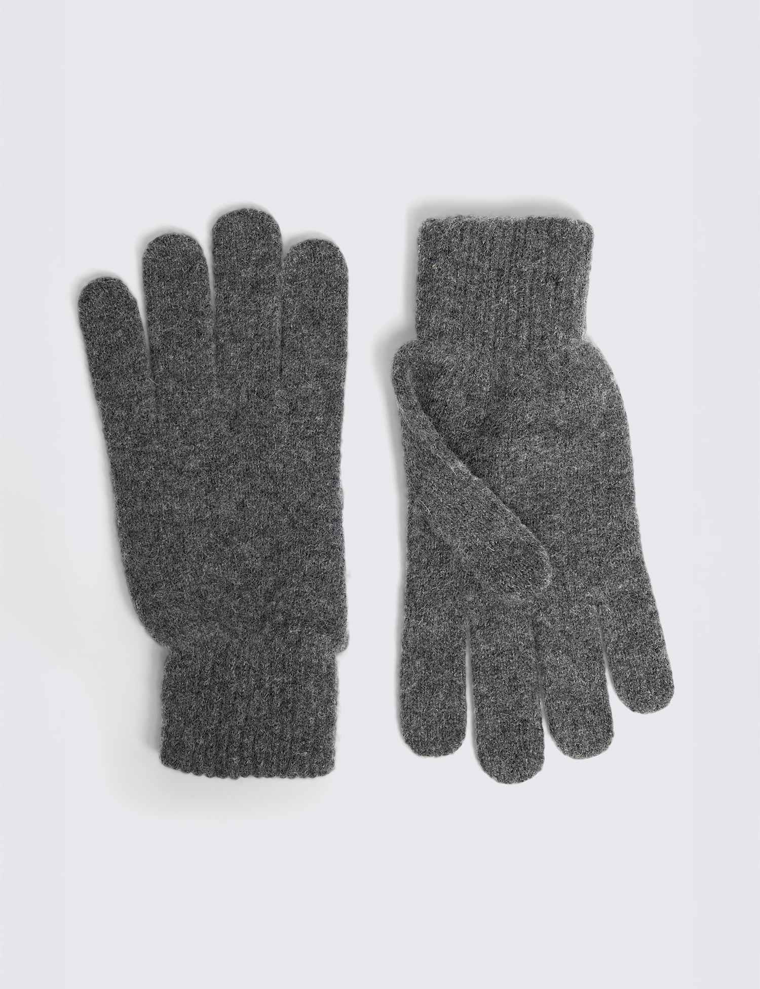 MOSS Cashmere Blend Gloves Charcoal