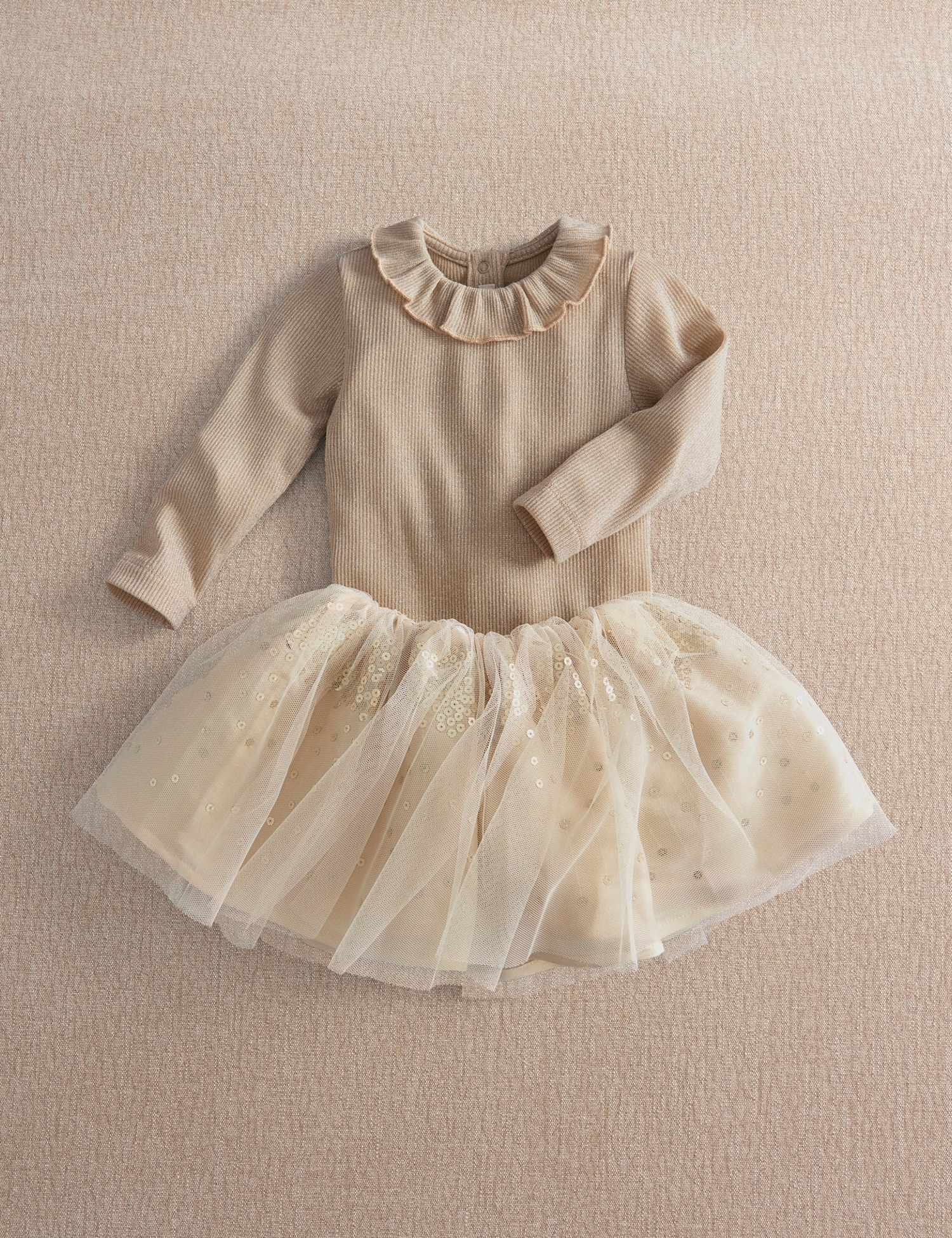 Mamas & Papas Sequin Tutu & Frill Bodysuit Set Gold