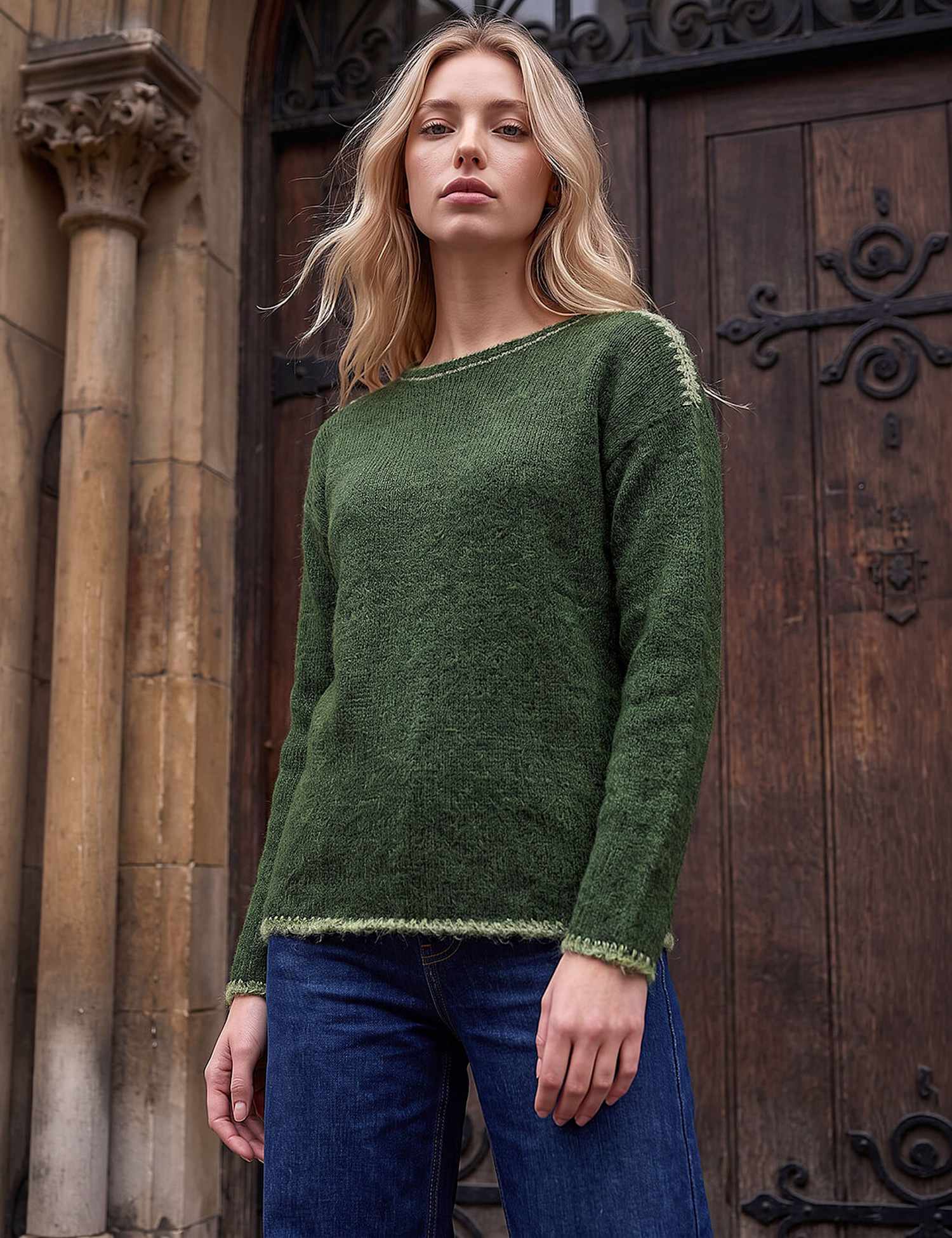 Roman Jumper Khaki Mix