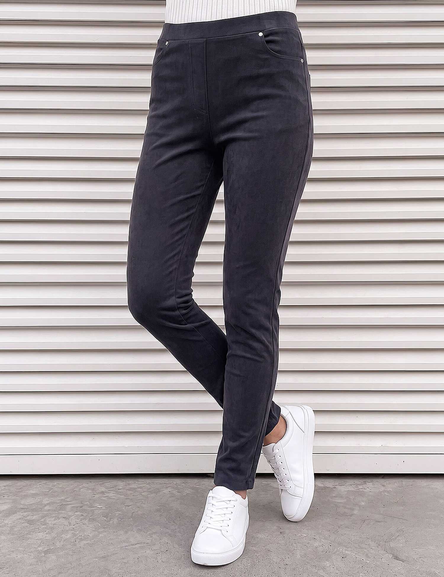 Roman Cord Straight Leg Trousers Navy Mix