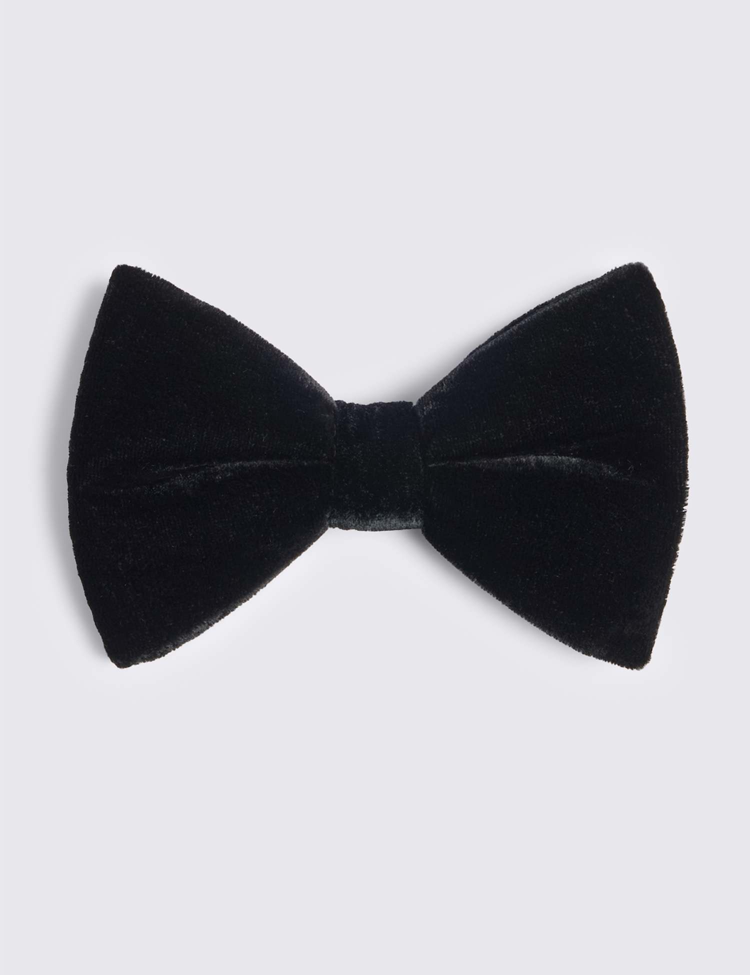 MOSS Velvet Bow Tie Black