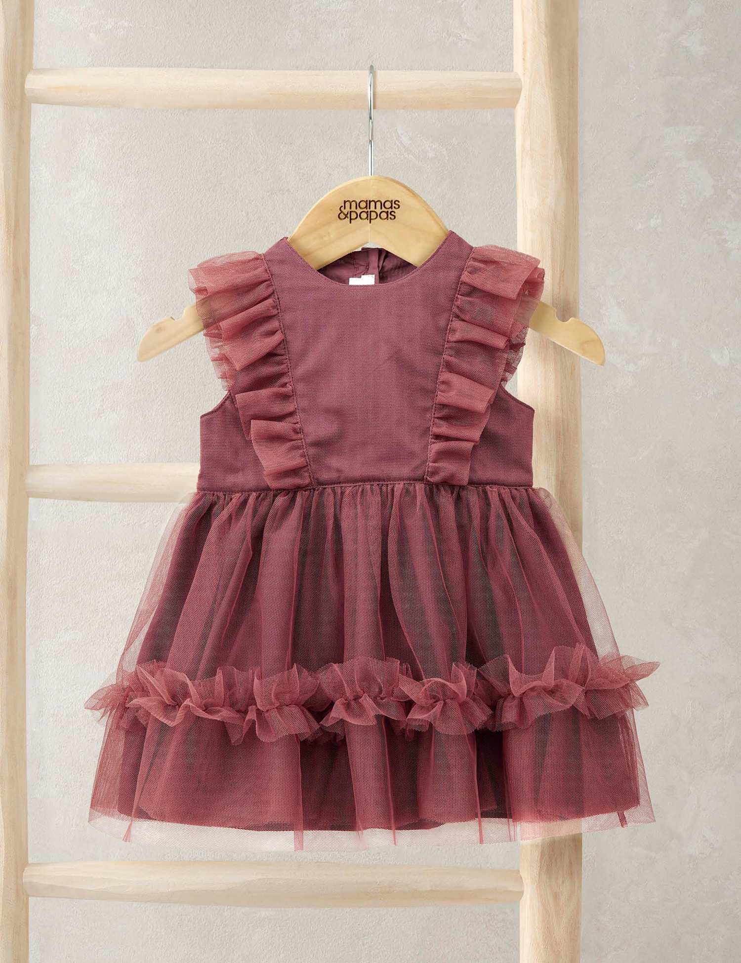 Mamas & Papas Tulle Frill Party Dress (0-3 Yrs) Pink