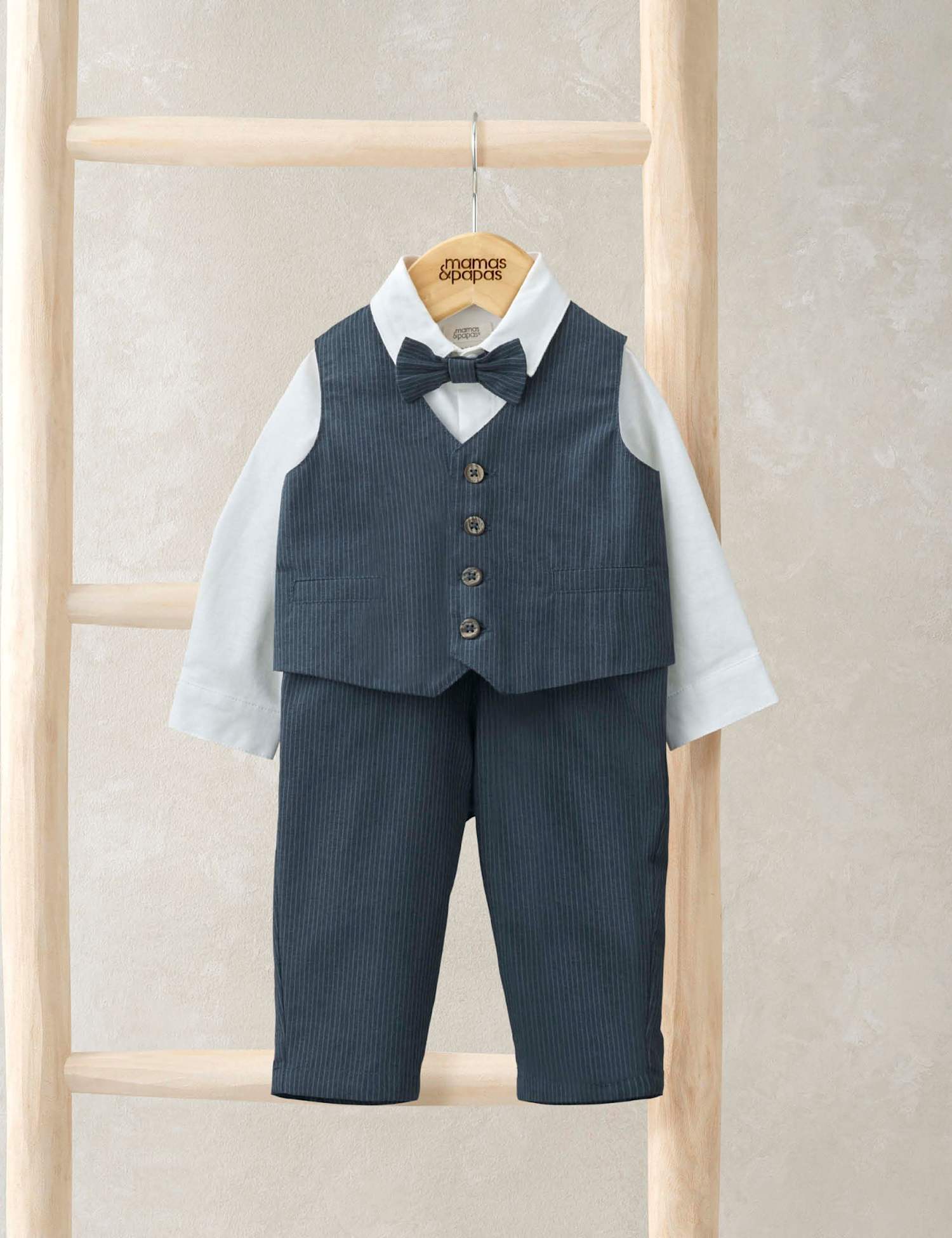 Mamas & Papas 4pc Pure Cotton Top & Bottom Suit Set (3 Mths-3 Yrs) Blue