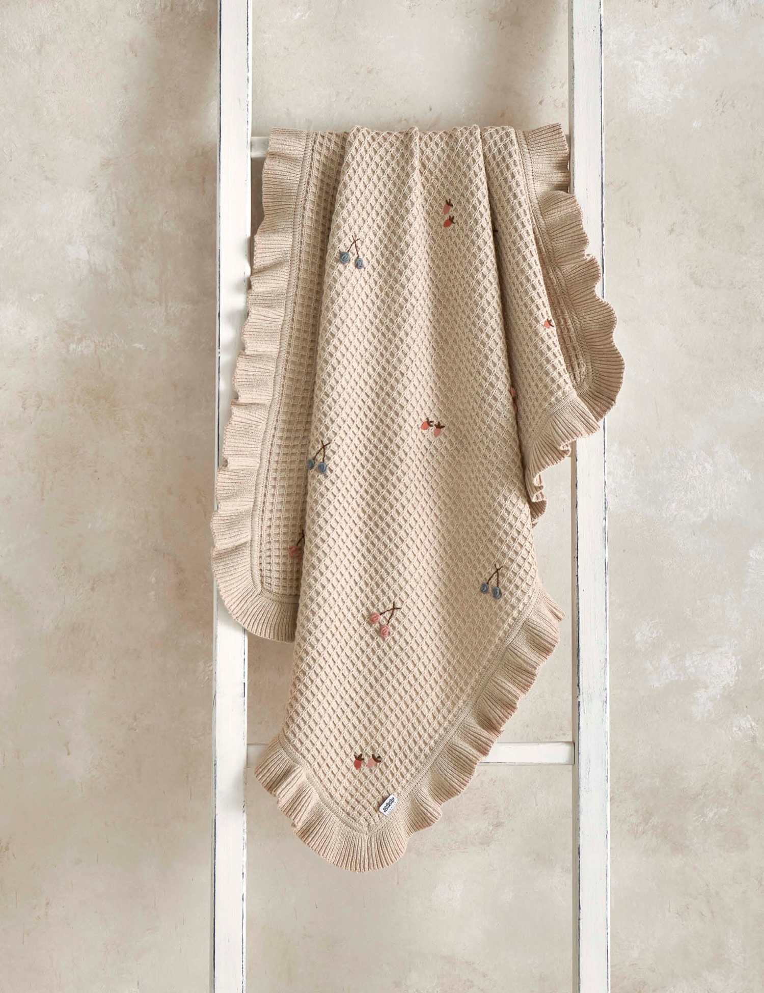 Mamas & Papas Pure Cotton Berry Shawl Berry