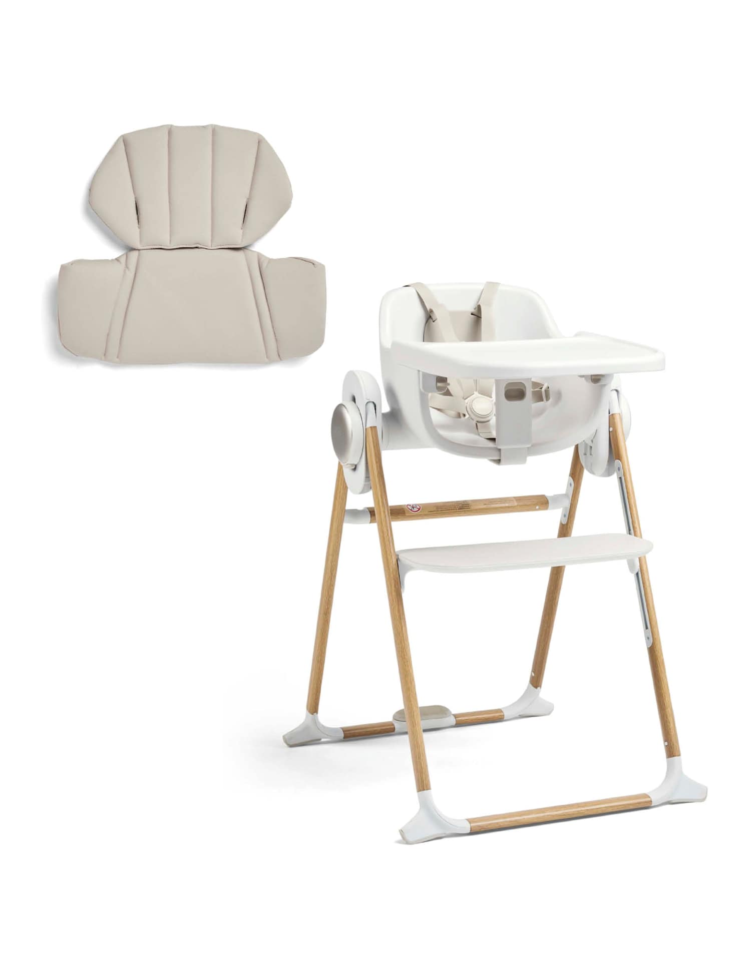 Mamas & Papas 2 Piece Eno Highchair & Cashmere Cushion Set Beige